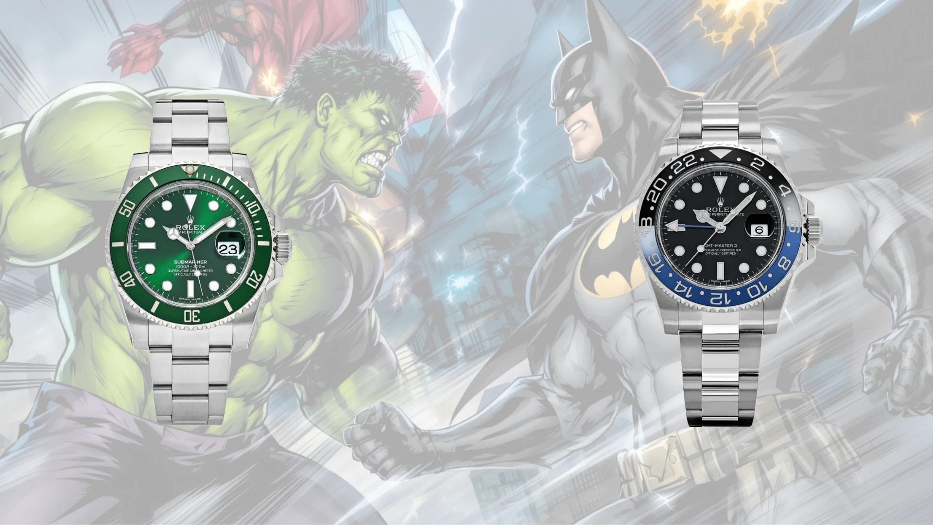 rolex batman vs rolex hulk