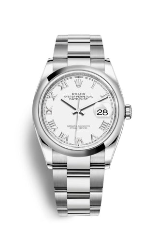 Rolex Datejust 36 126200 White Roman Oyster
