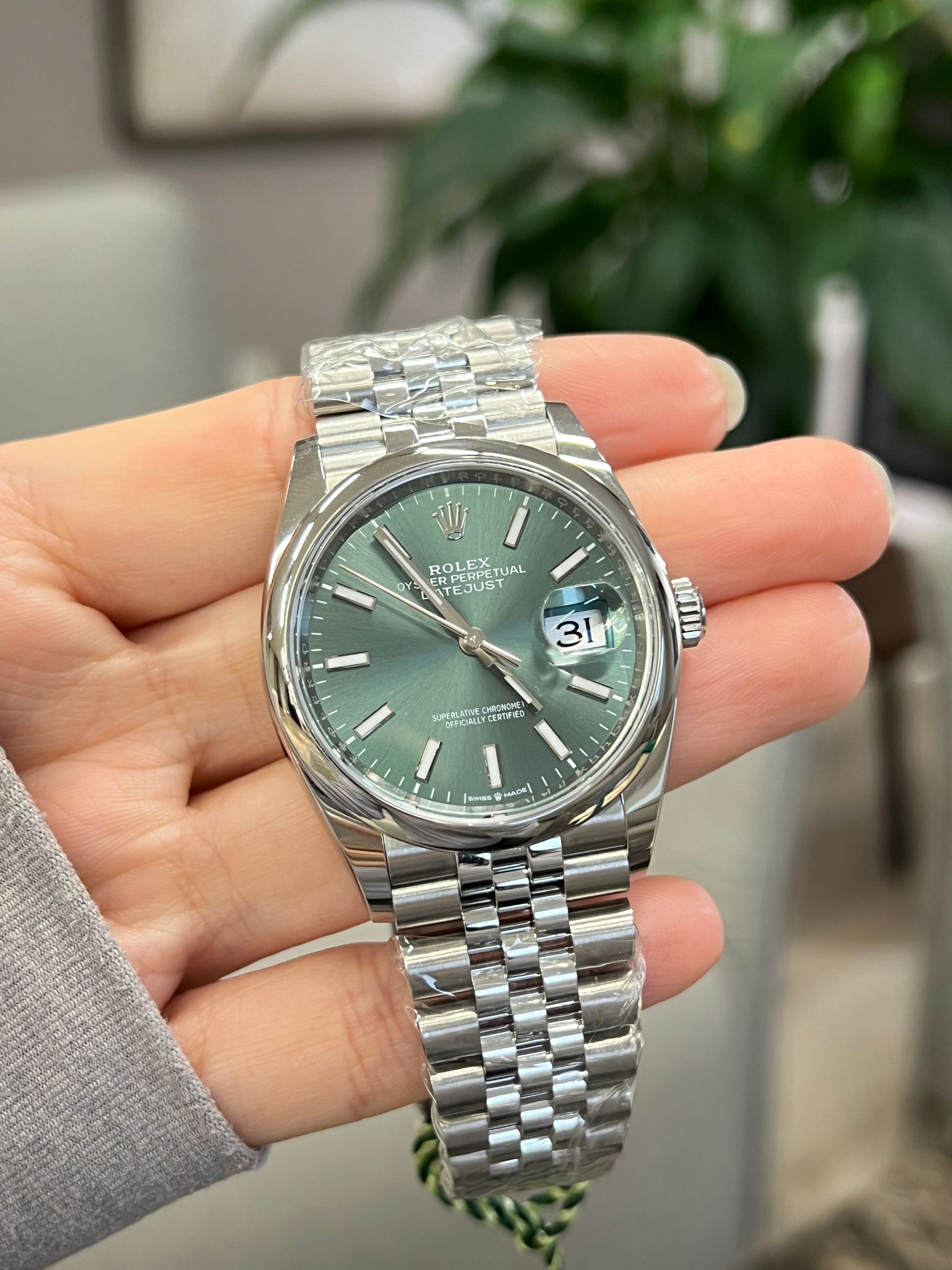Rolex Datejust 36 126200 GREEN INDEX JUB