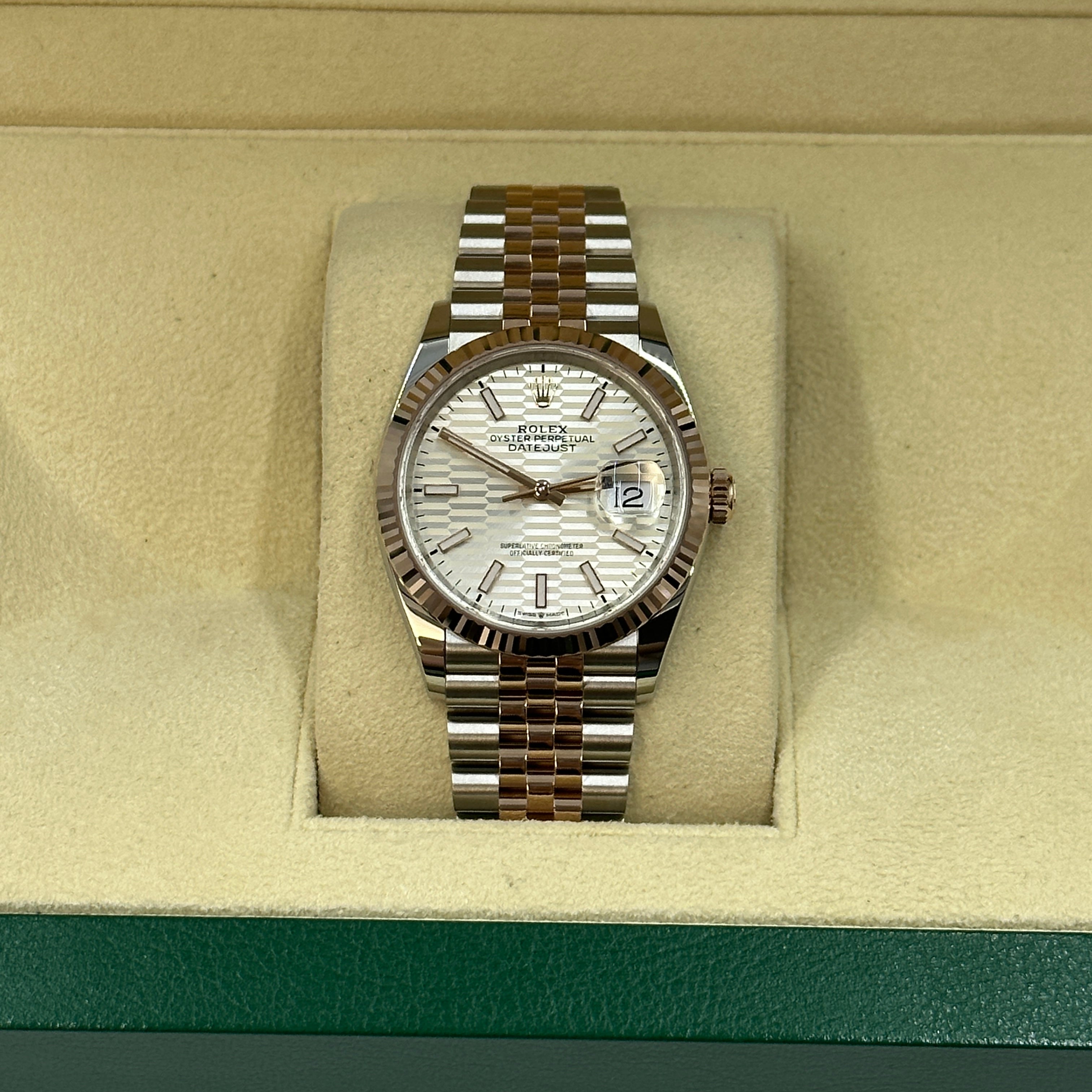 Rolex Datejust 36 126231 Silber Index geriffelt Jubilee 2024
