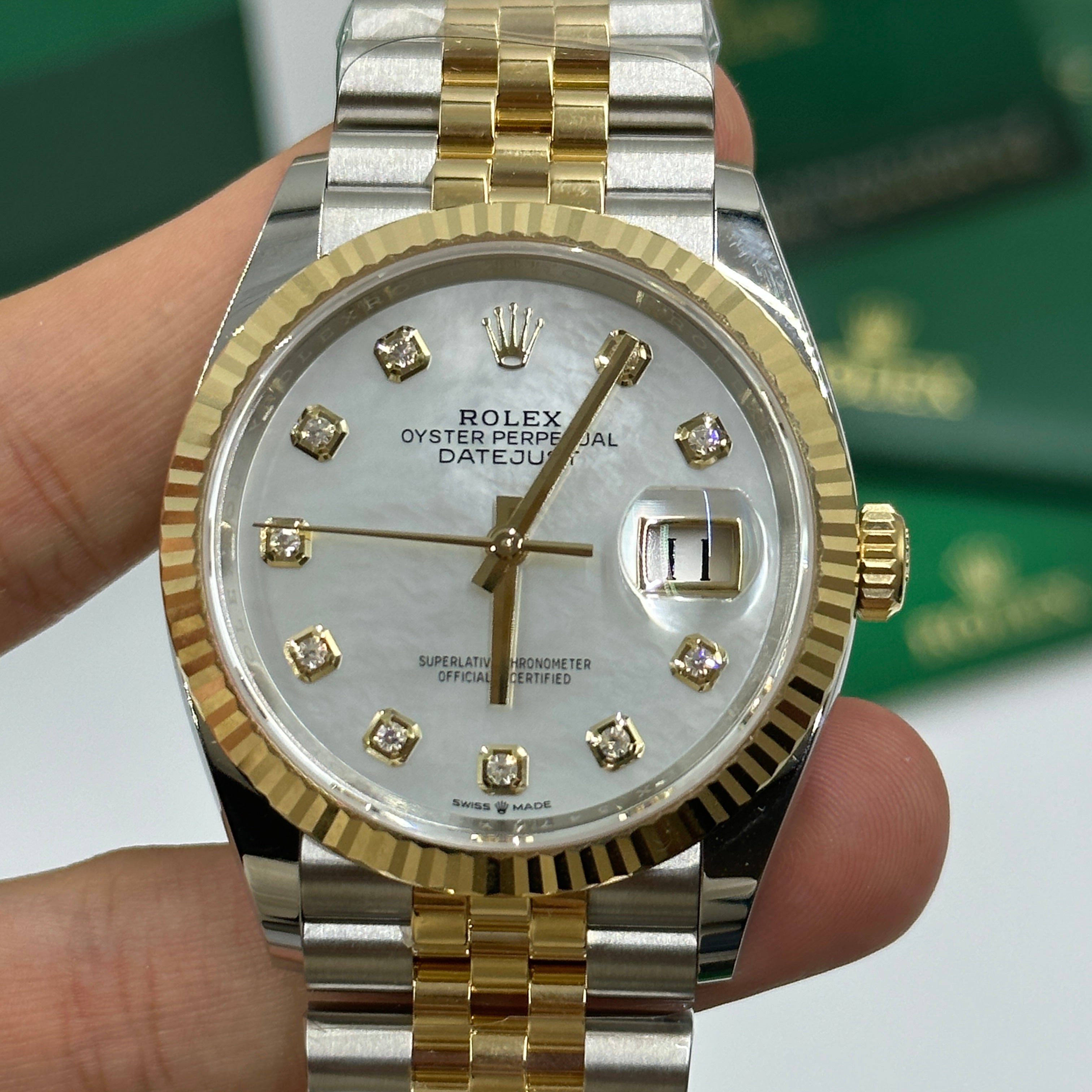 Rolex Datejust 36 126233Ng Weißes Jubiläum 2025