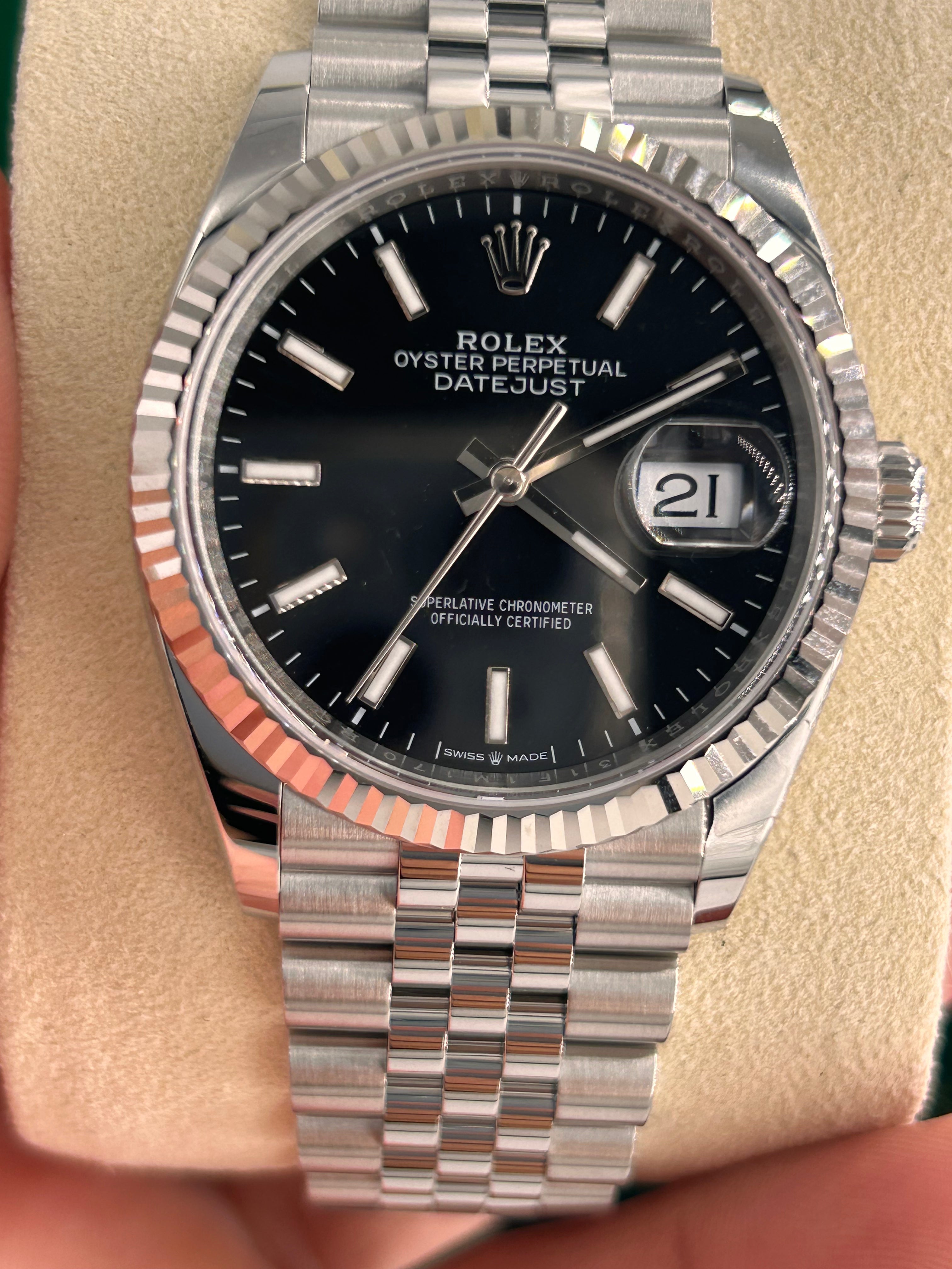 Rolex Datejust 36 126234 Black Index Jubilee 2025
