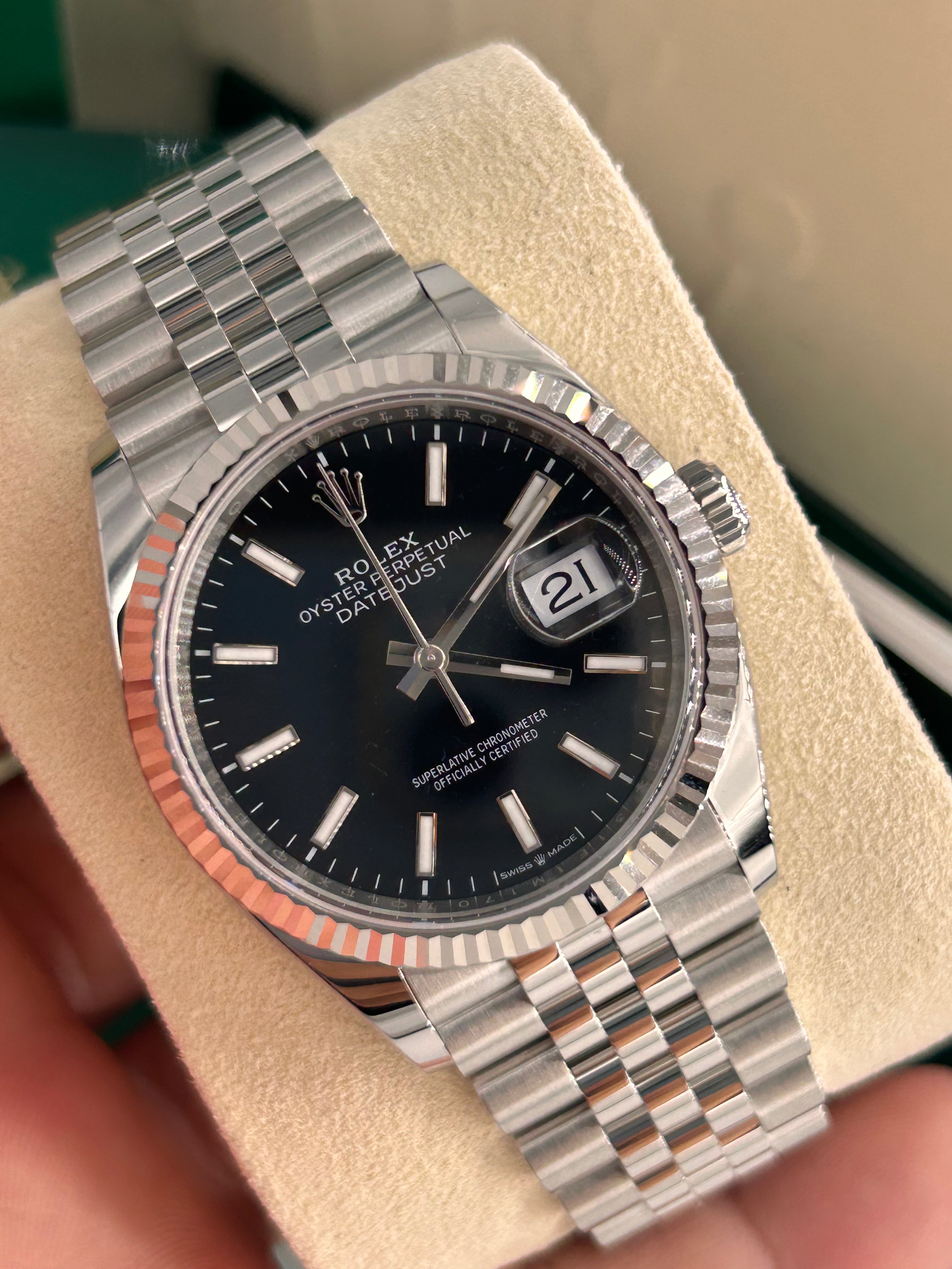 Rolex Datejust 36 126234 Black Index Jubilee 2025