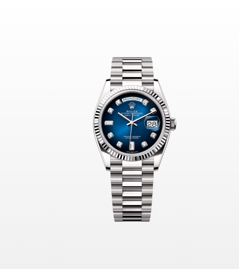 Rolex Day-Date 36 128239 Blue Diamonds Dial Oyster