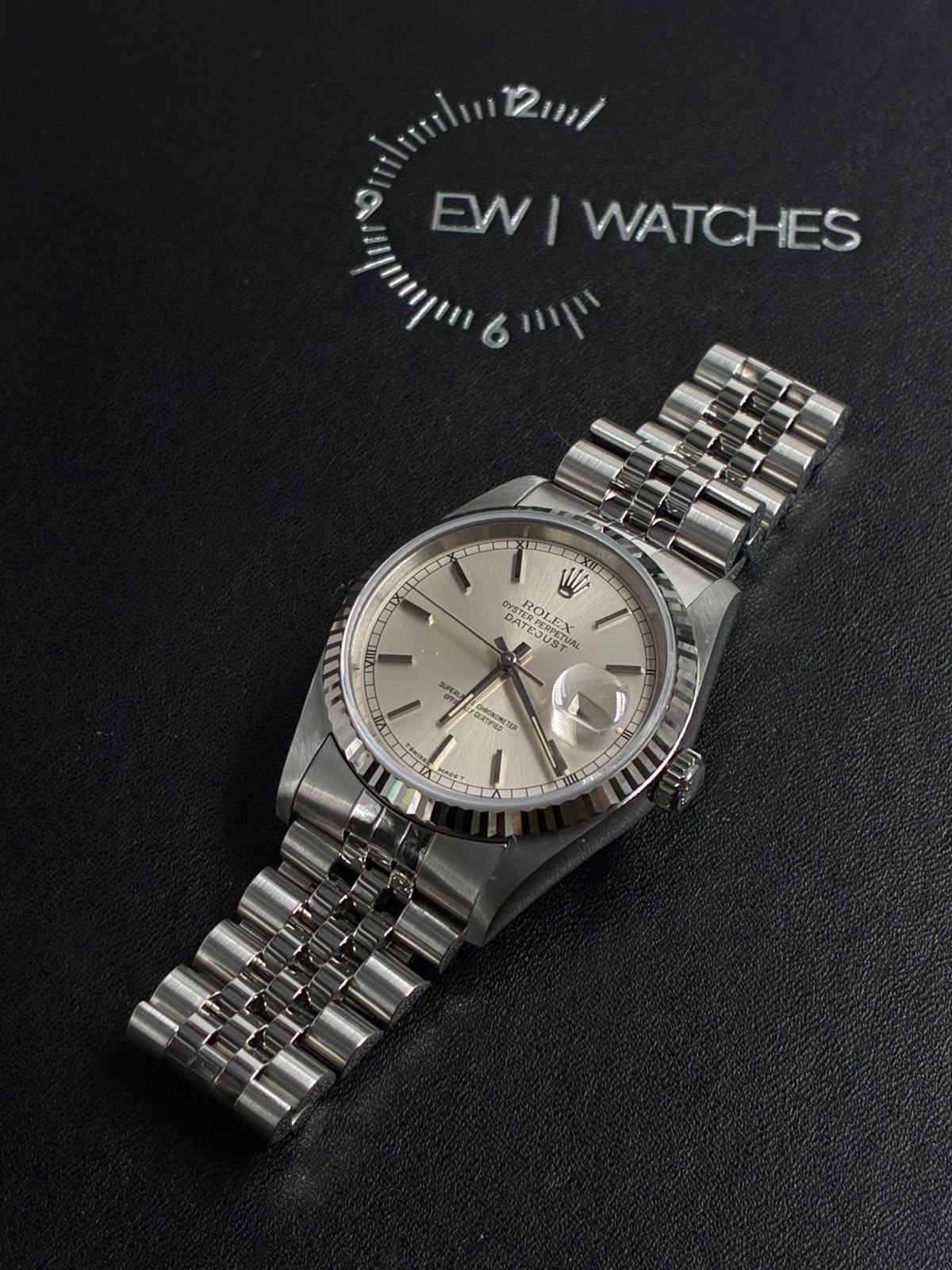 Rolex 16234 Silver Index Jubilee 1991