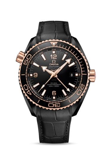 Omega 215.63.46.22.01.001 Seamaster Planet Ocean 600M Co-Axial 45.5 Master Chronometer GMT Deep Black Sedna