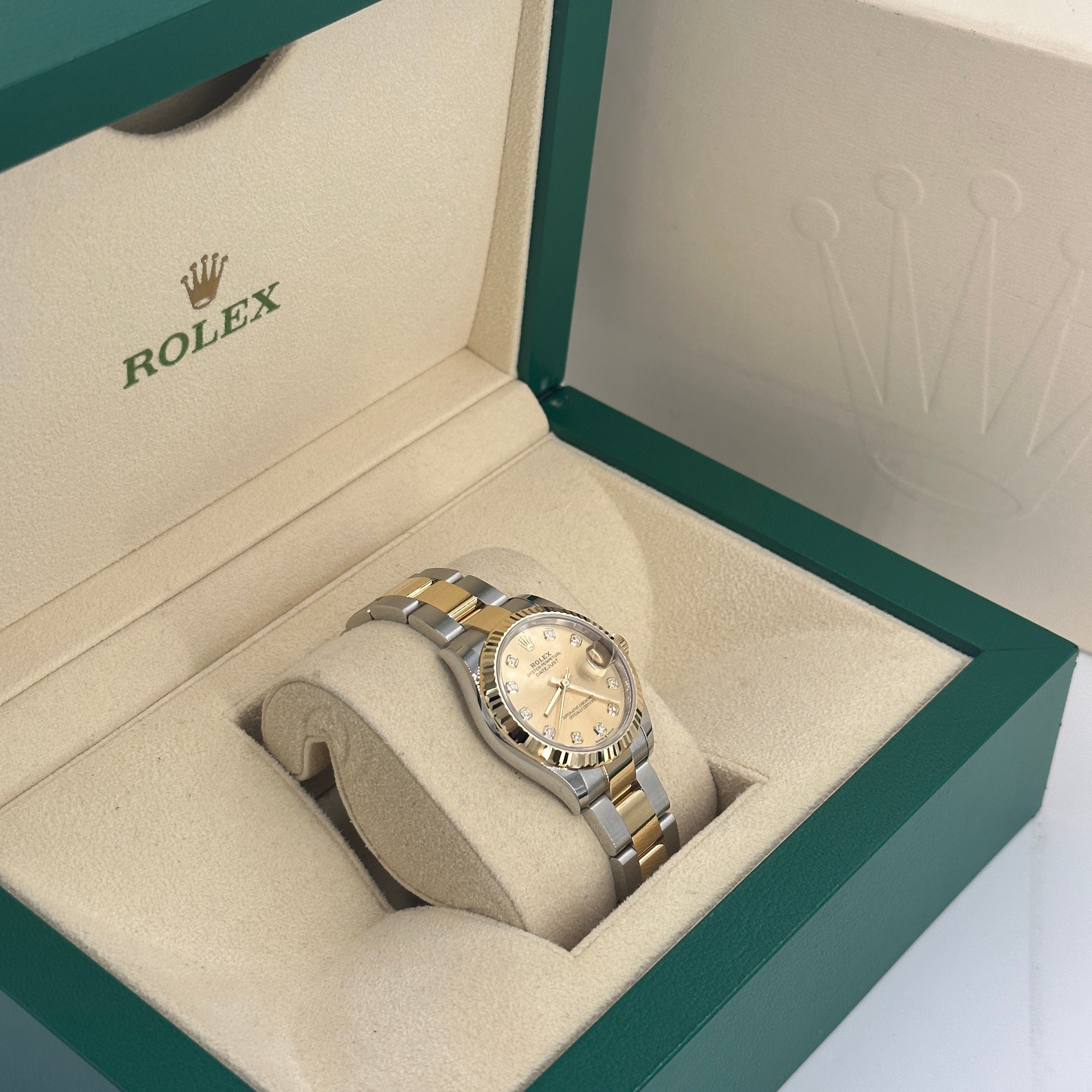 Rolex Datejust 31 278273g Champagne Diamonds Oyster 2025