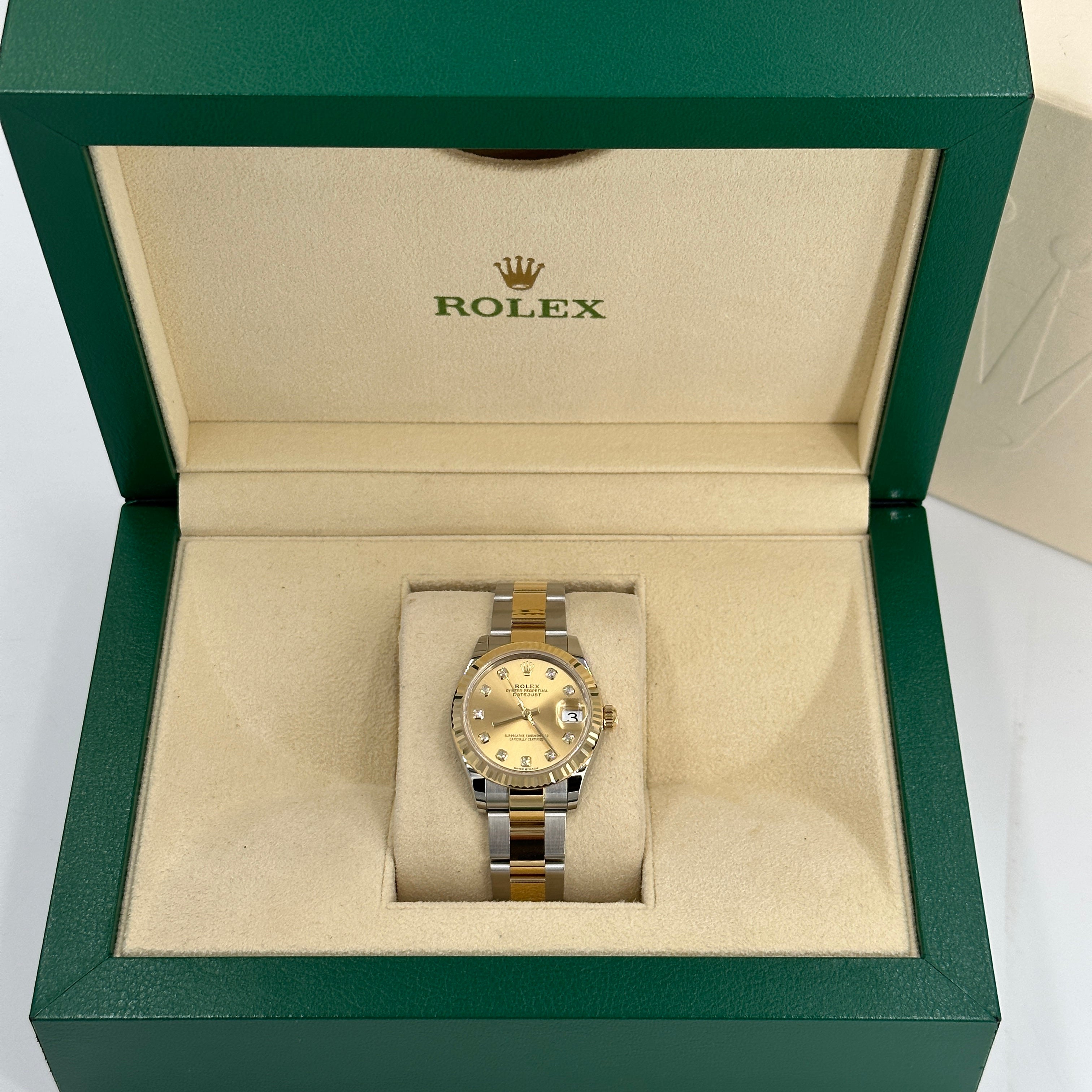 Rolex Datejust 31 278273g Champagne Diamonds Oyster 2025