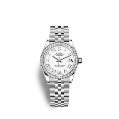 Rolex Datejust 31 278384RBR White Roman Bezel Jubilee