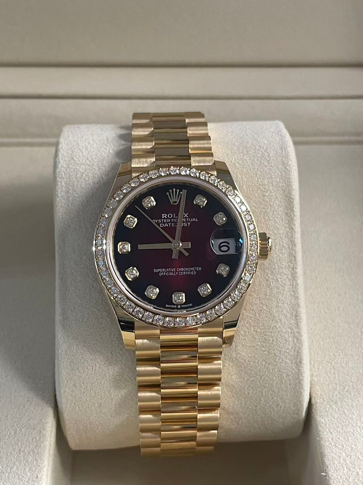 Rolex Datejust 31 278288RBR G Red Ombre President 2025