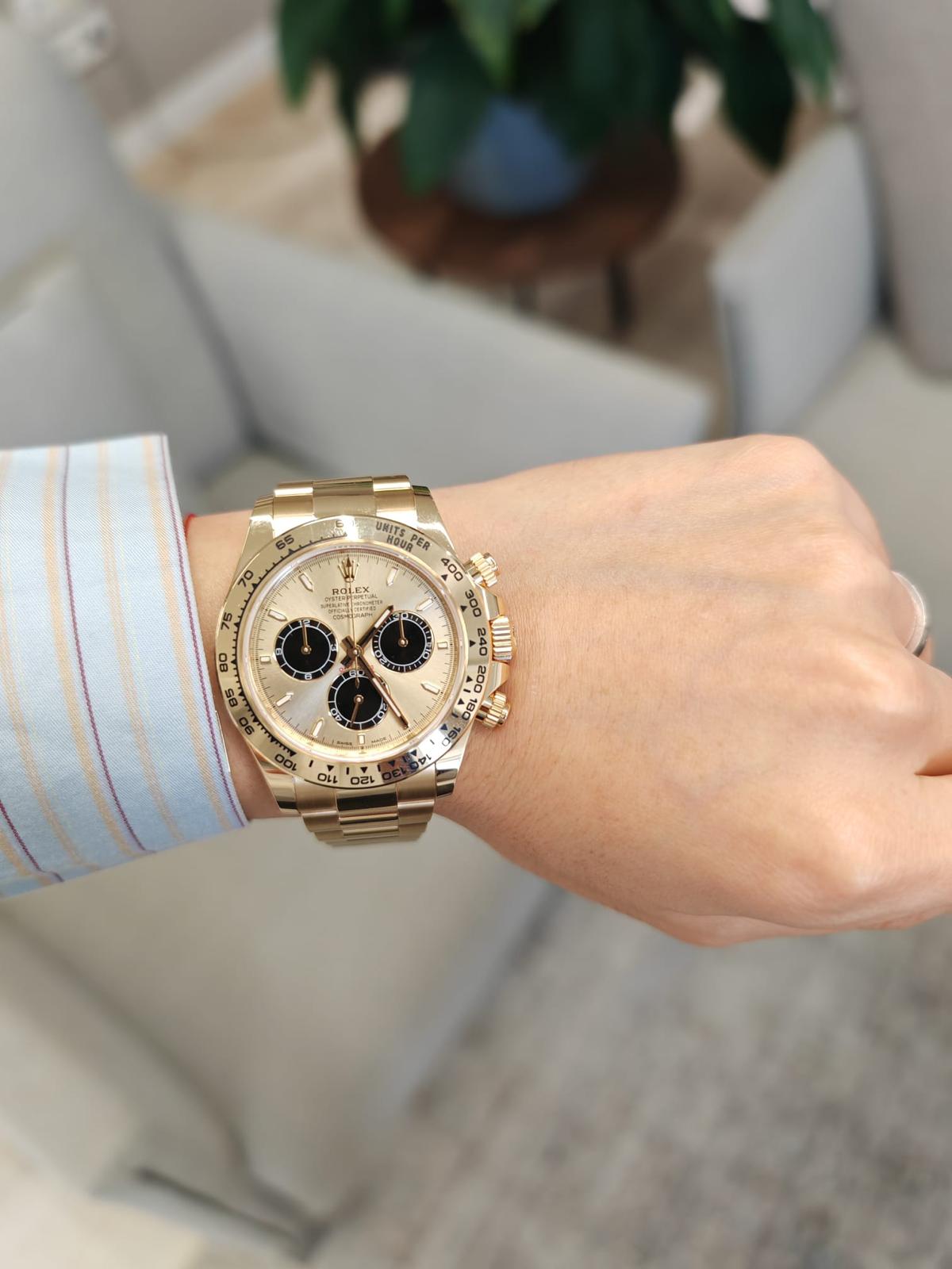 Rolex Cosmograph Daytona 126508 Golden und leuchtend schwarz