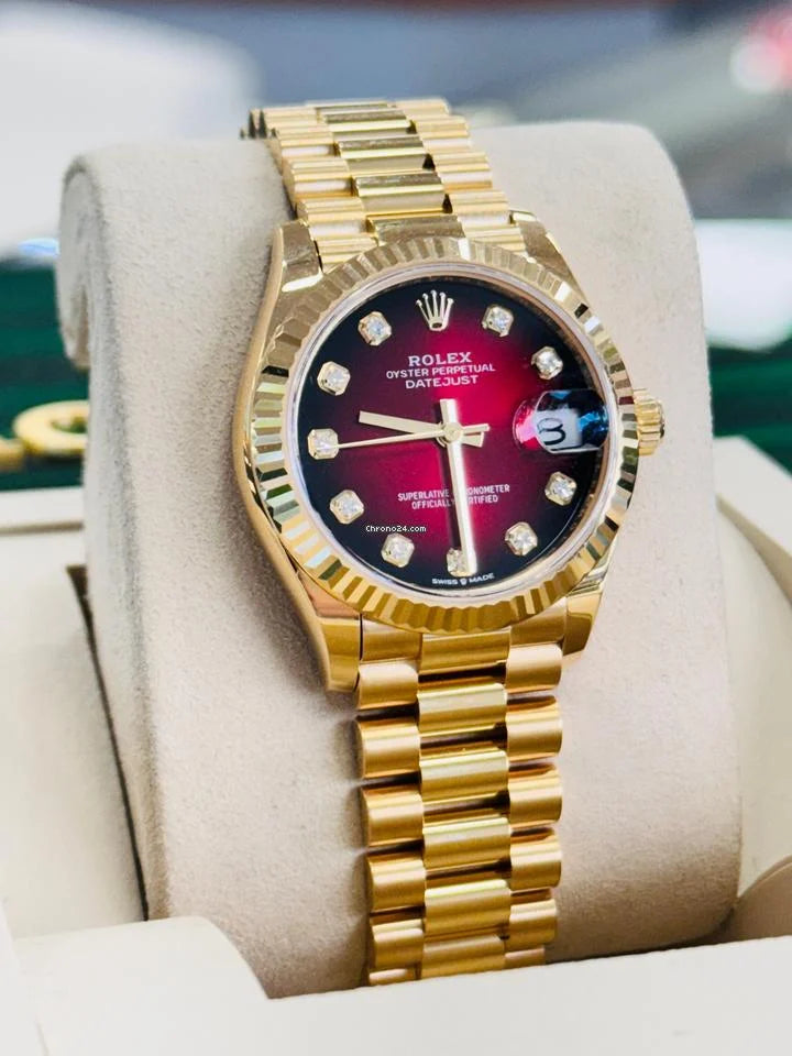 Rolex Datejust 31 278278G Red Ombre President Set with Diamonds 2025