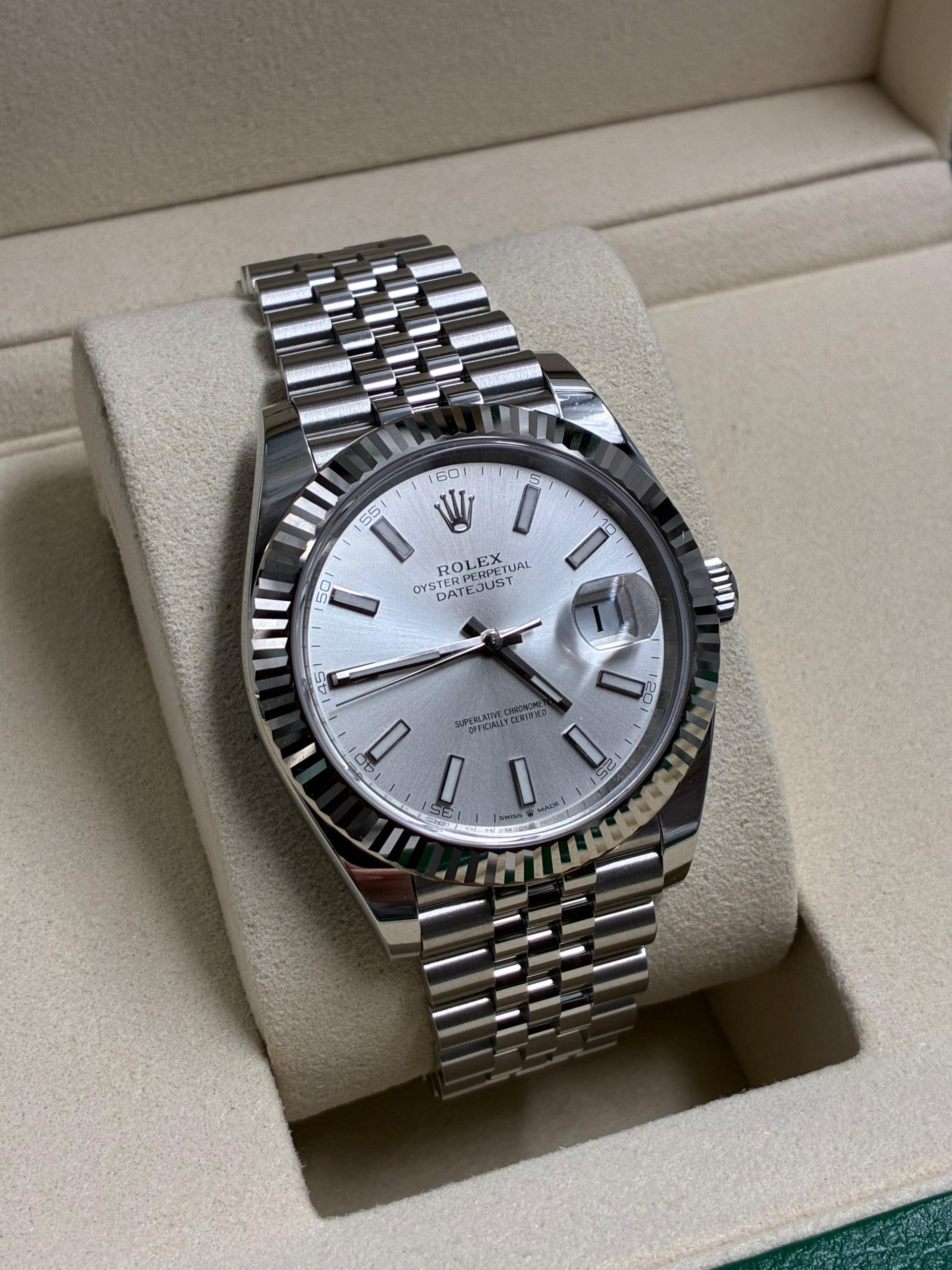 Rolex Datejust 41 126334 Silver Index Jubilee 2025