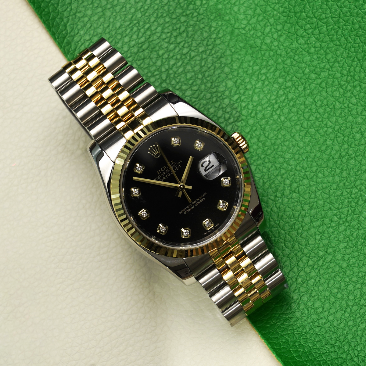 Rolex Datejust 36 116233G Black Jubilee 2009 full set