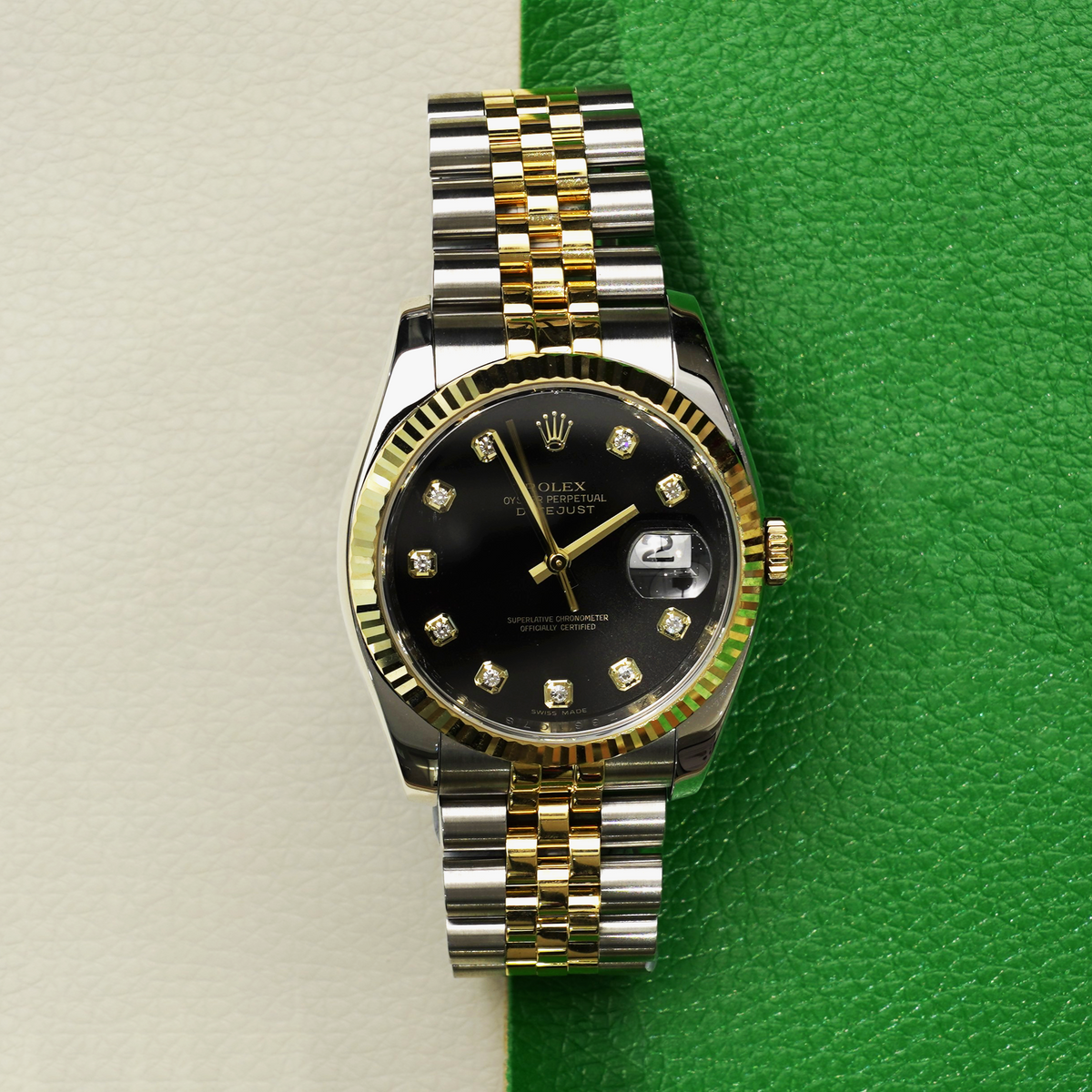 Rolex Datejust 36 116233G Black Jubilee 2009 full set