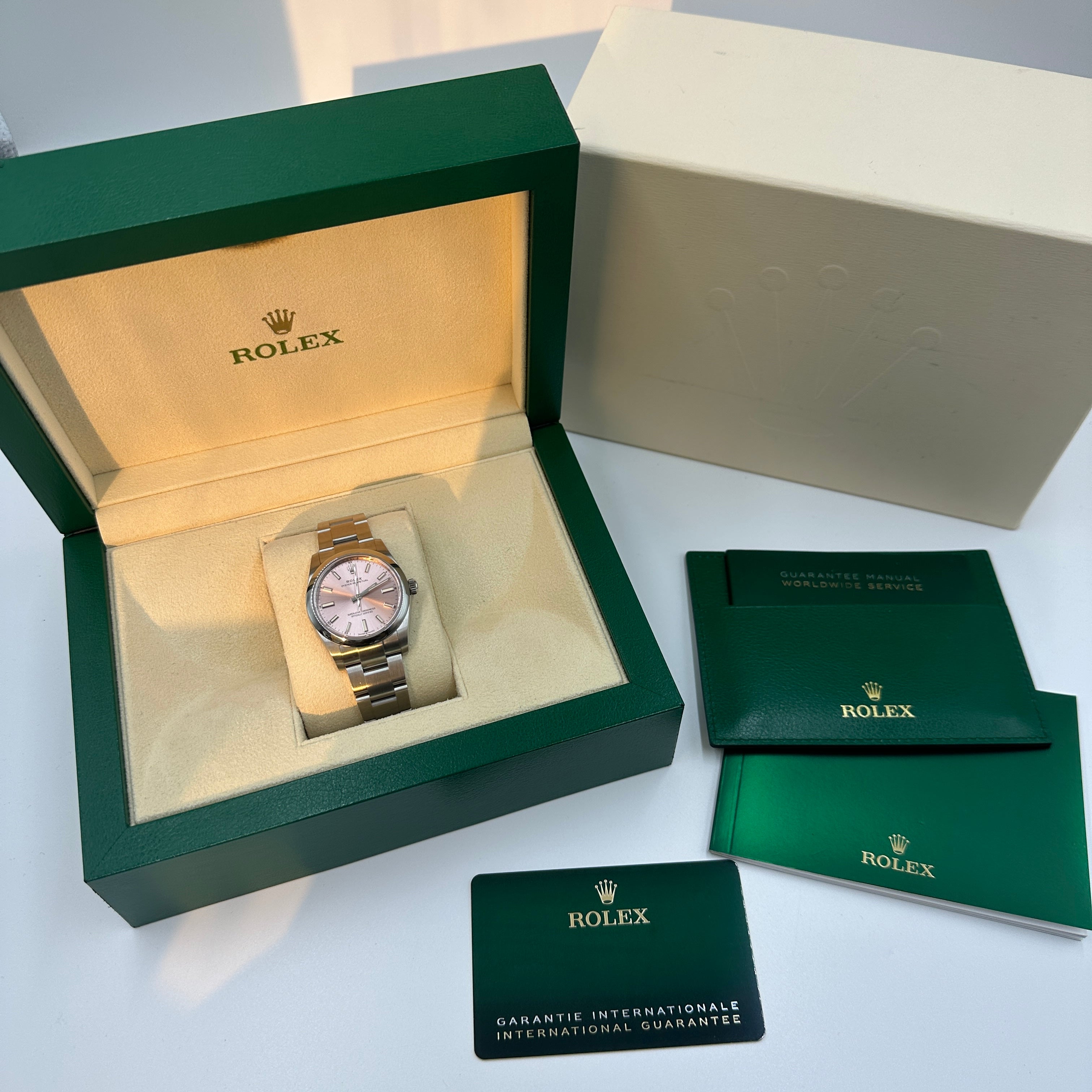 Rolex Oyster Perpetual 34 124200 Pink Index 2025