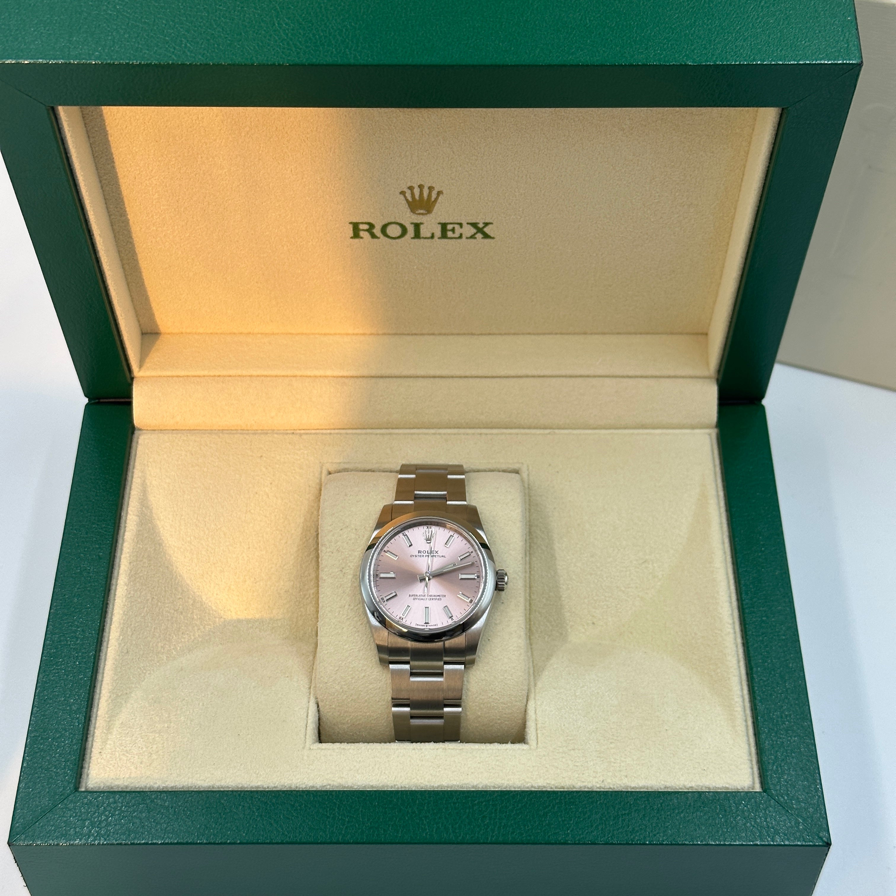 Rolex Oyster Perpetual 34 124200 Pink Index 2025