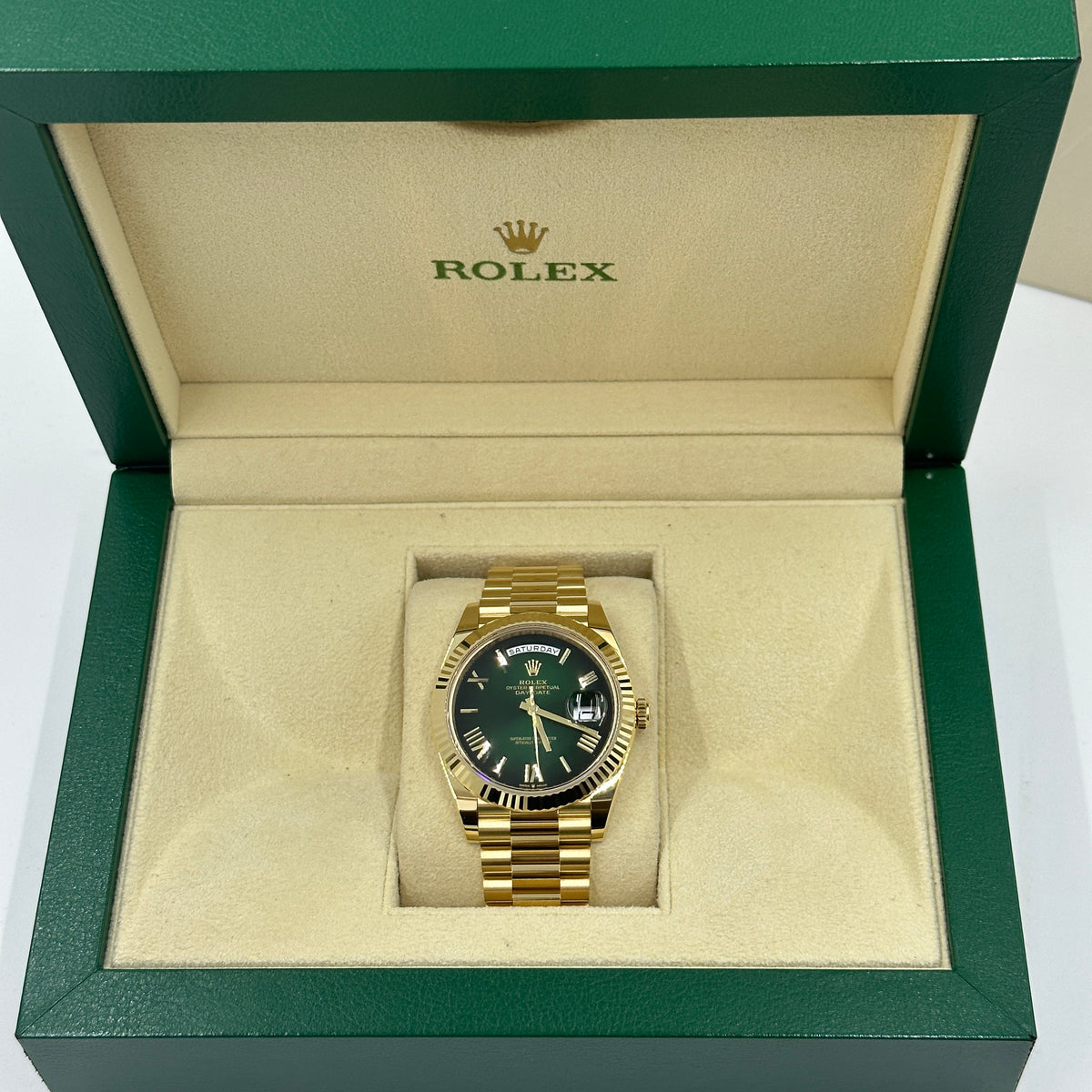 Rolex Day-Date 40 228238 Green Ombré Roman 2025