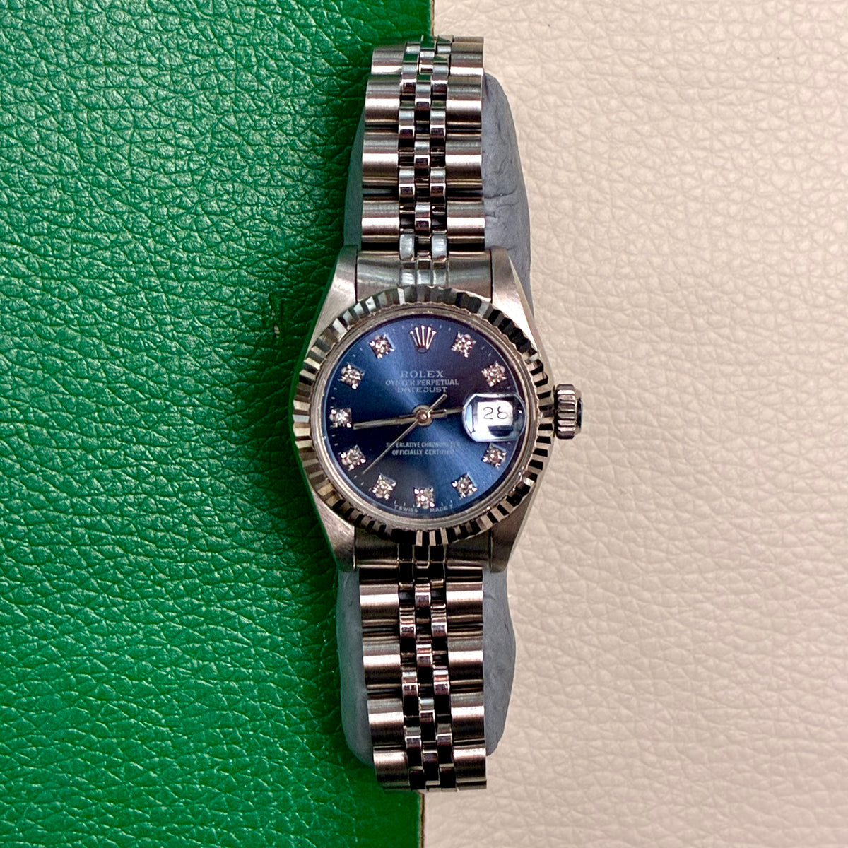 Rolex Datejust 26 69174 Blue Diamond Jubilee 1989 Full Set-AAR