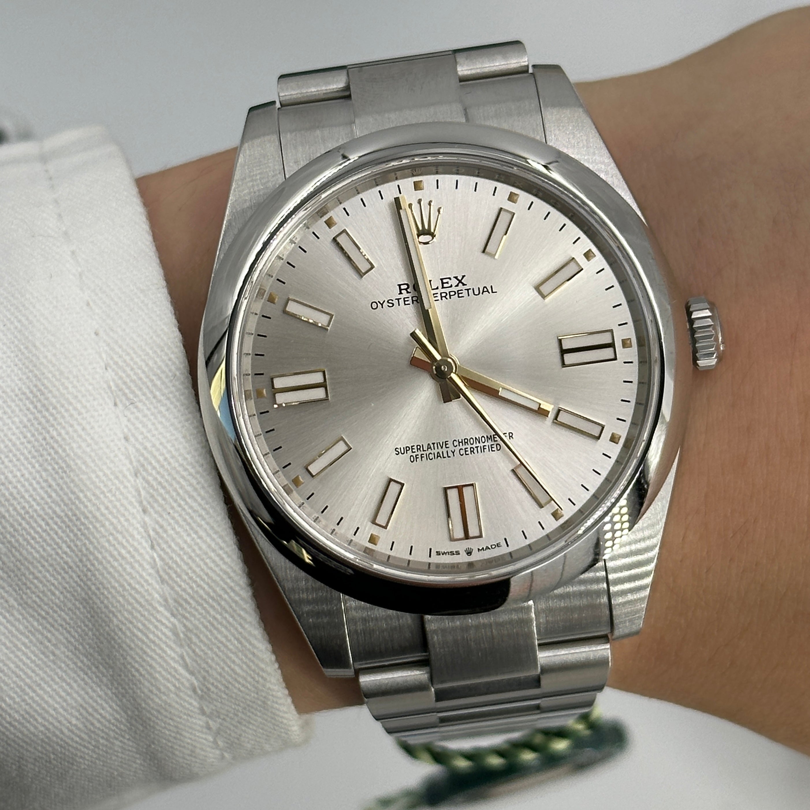 Rolex Oyster Perpetual 41 124300 Silber 2025