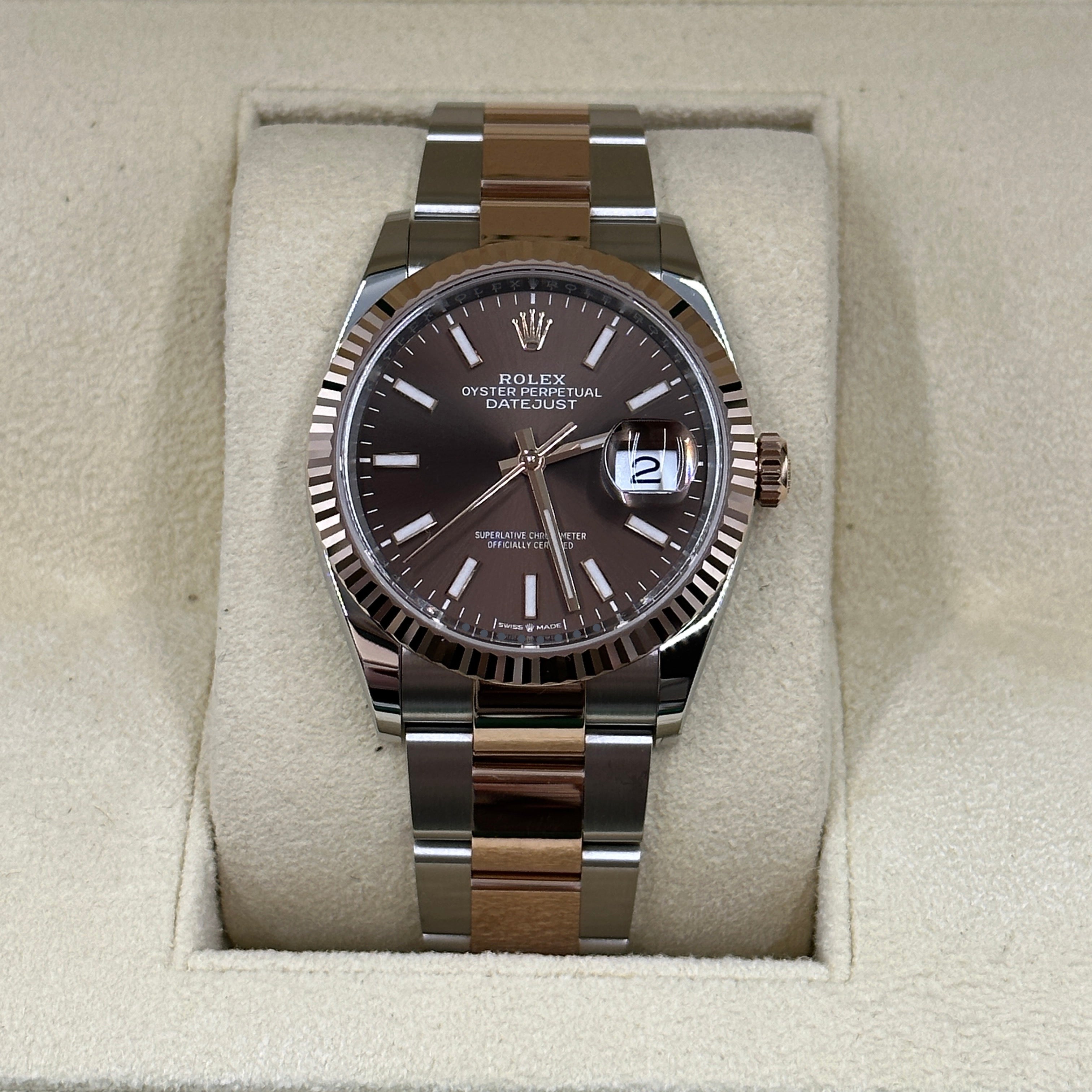 Rolex Datejust 36 126231 Choc Index Oyster 2025