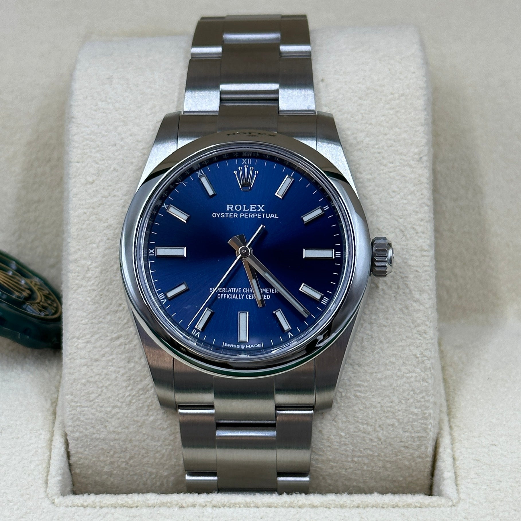 Rolex Oyster Perpetual 34 124200 Blau 2024