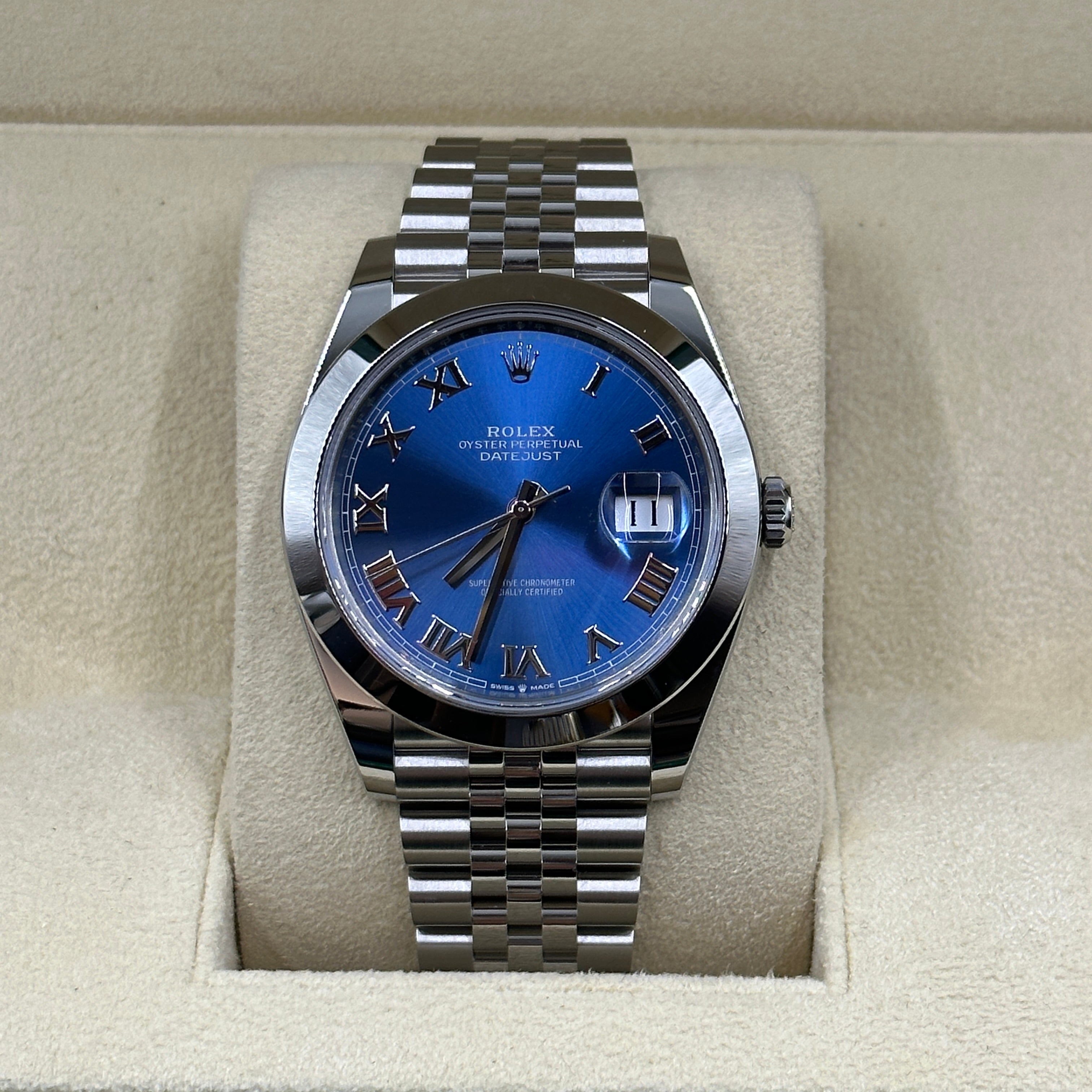 ROLEX Datejust 41 MM 126300 BLUE ROMAN JUB