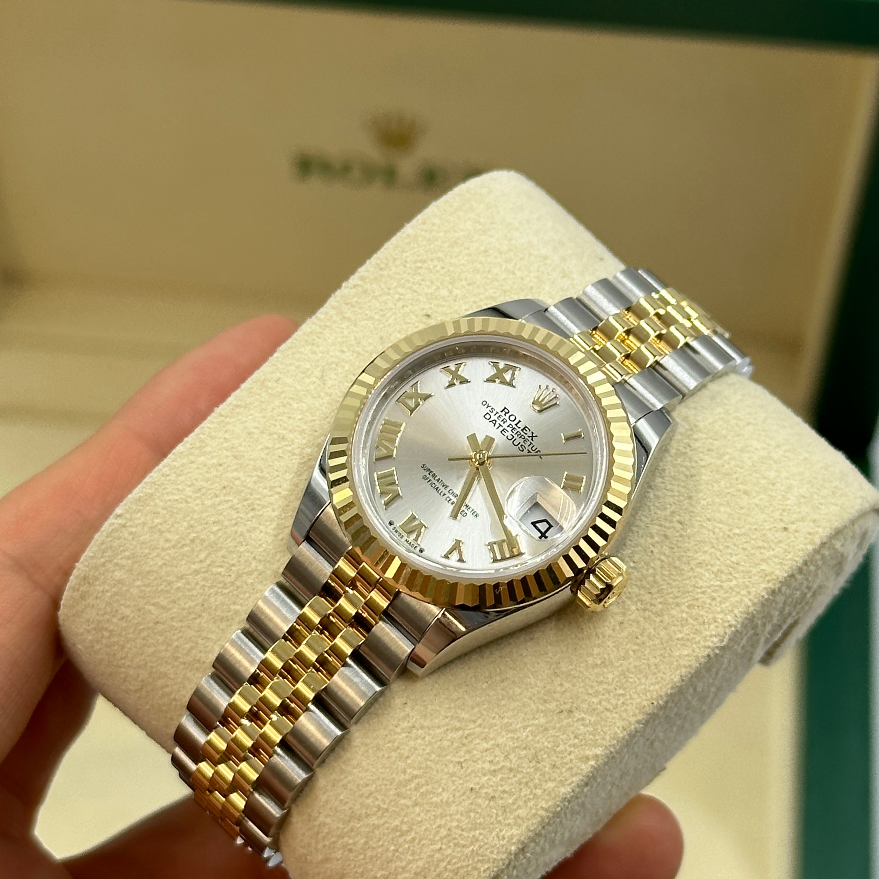 Rolex Lady-Datejust 28 279173 SILVER ROMAN JUB