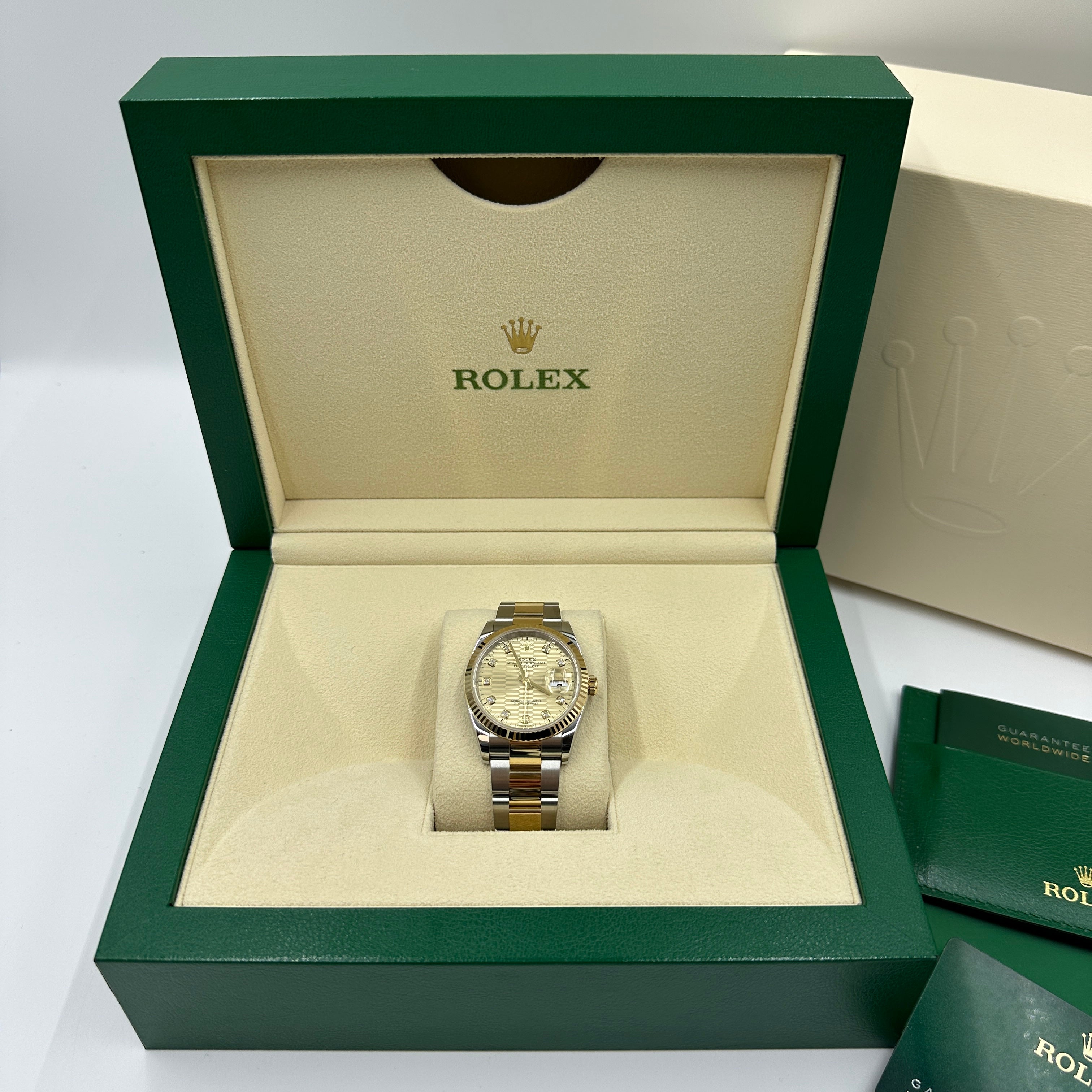 Rolex Datejust 36 126233G Champ Fluted Oyster 2024