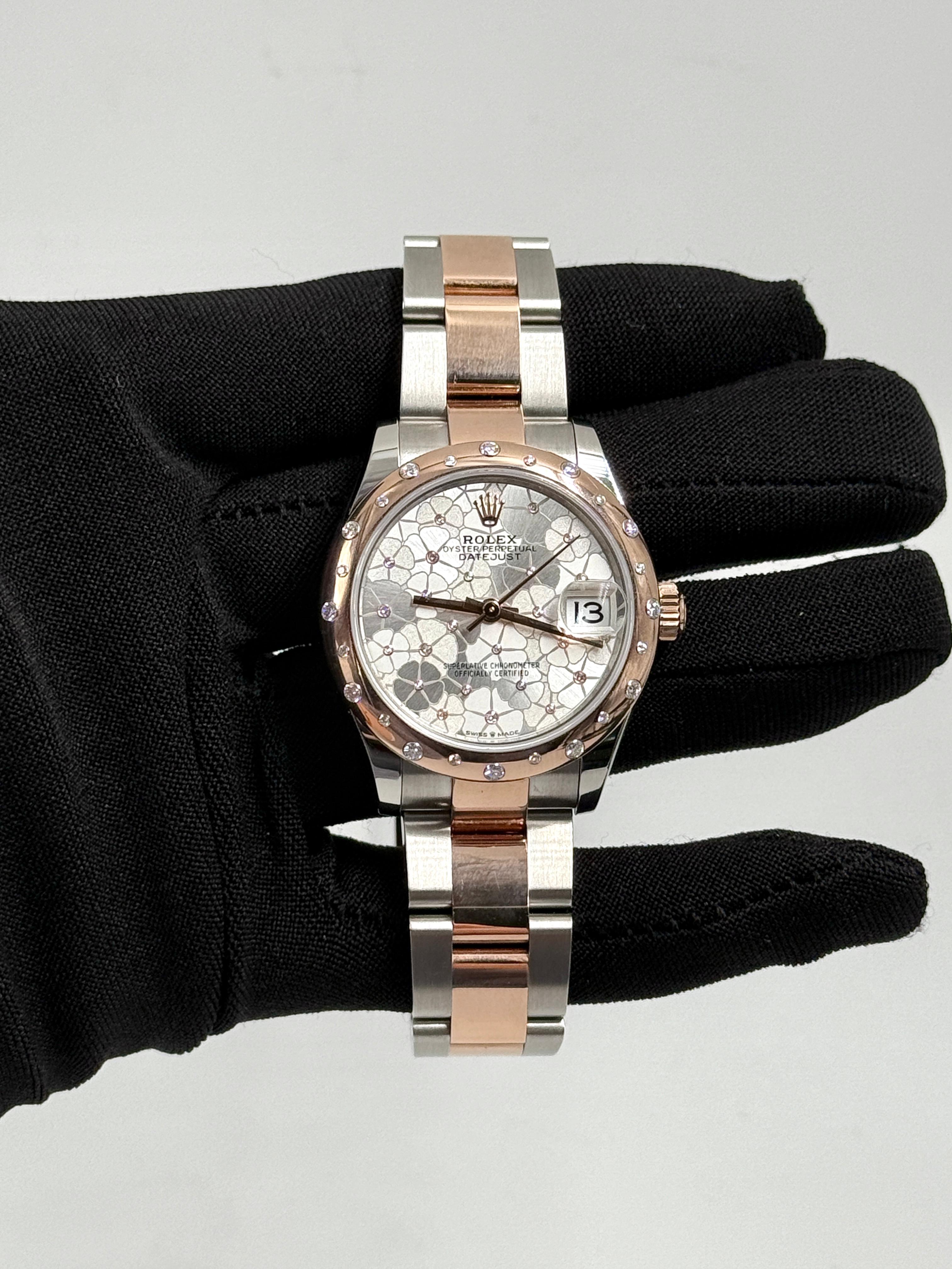 Rolex Datejust 31 278341RBR Silver Flower Oyster 2025