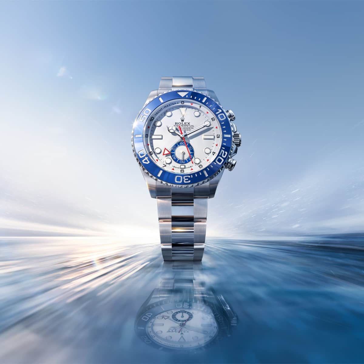 Oyster Perpetual Yacht-Master II in Oystersteel and 18K gold.