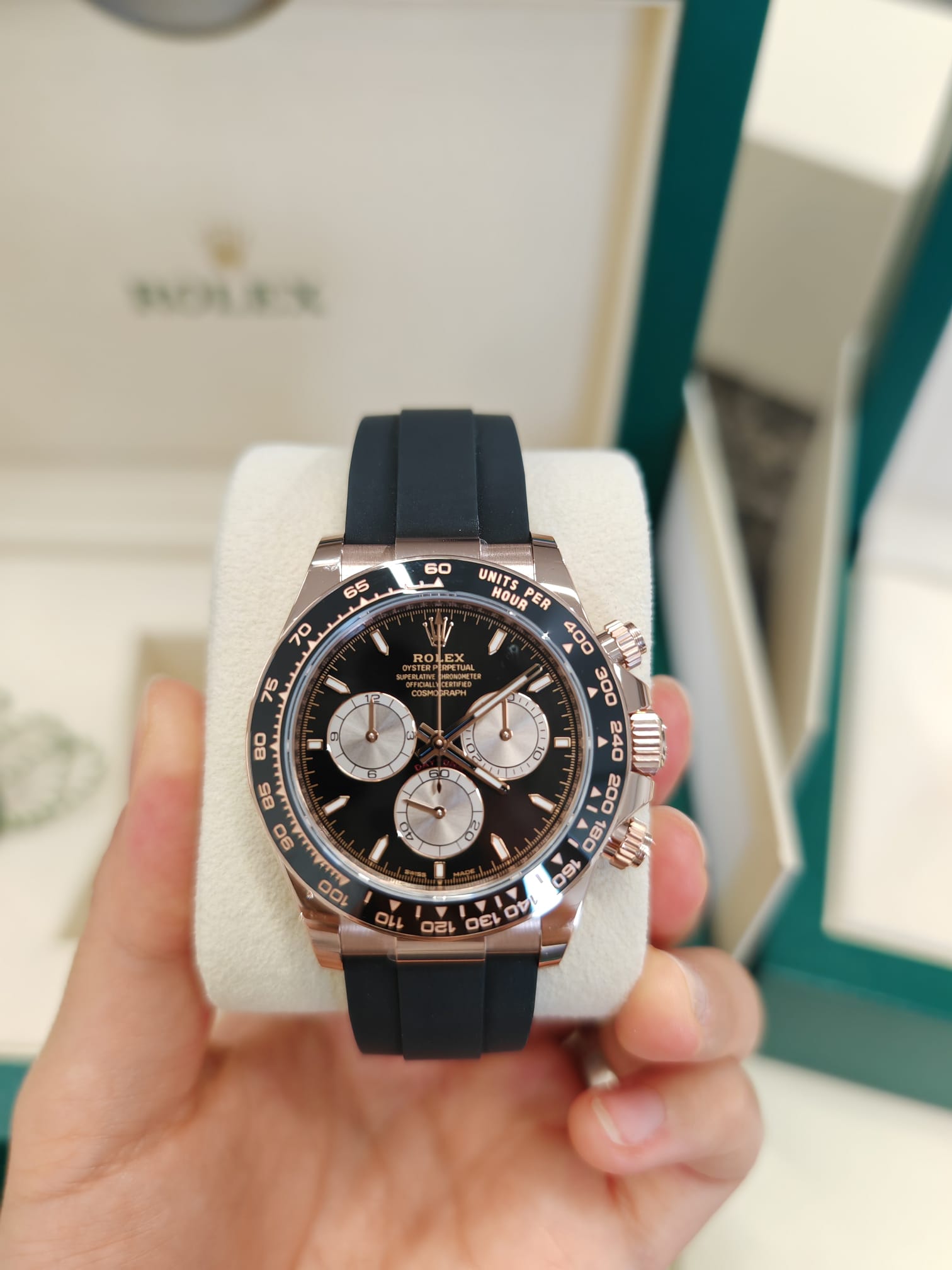 Rolex Cosmograph Daytona 126515 Hellschwarz und Sundust