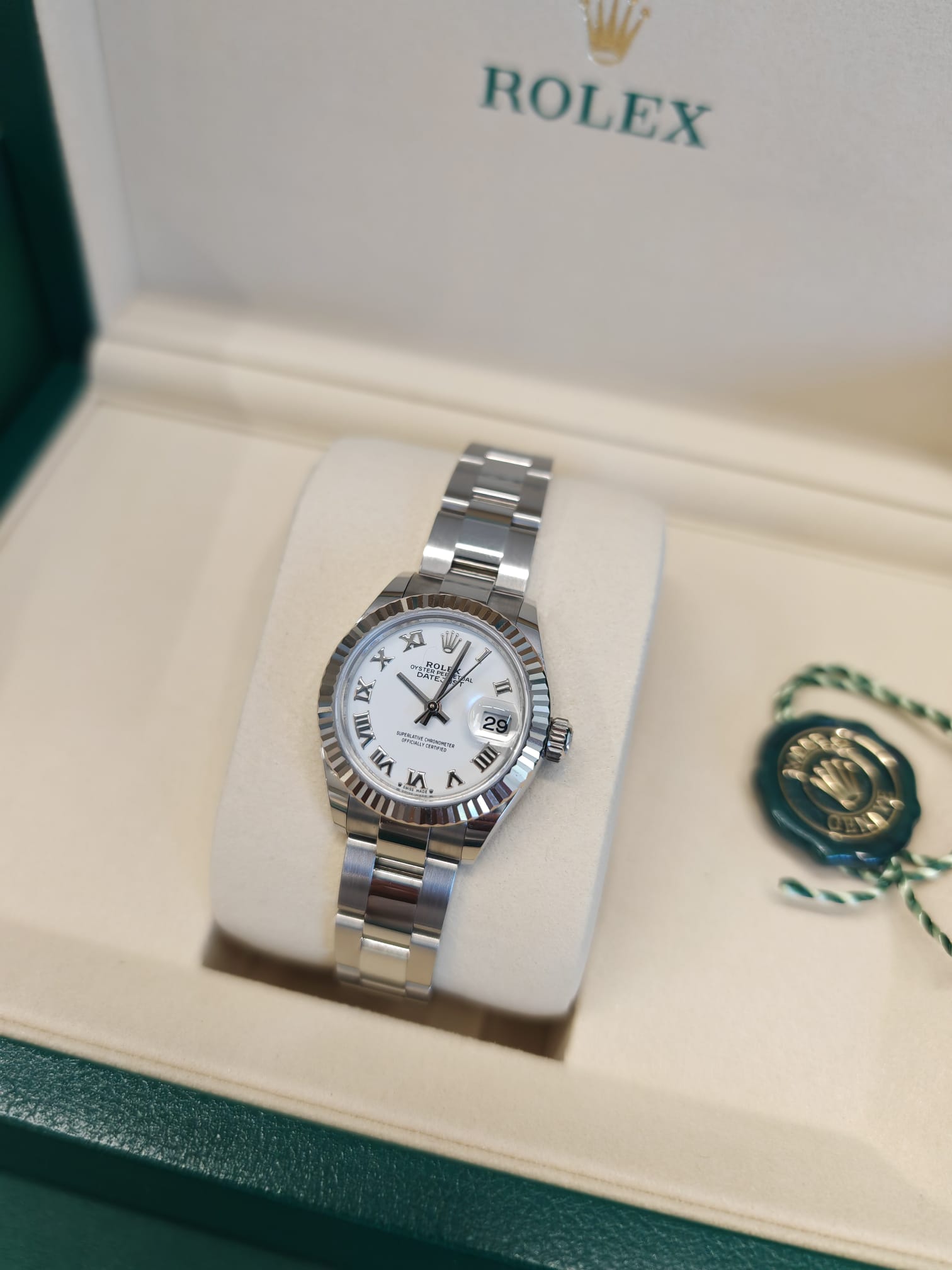 Rolex Lady-Datejust 279174 Weiße römische Auster 2025
