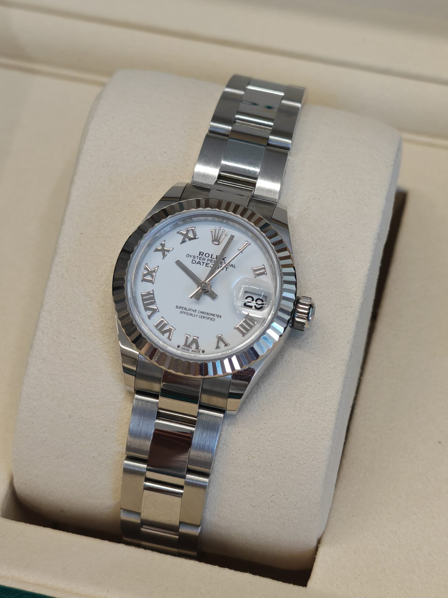 Rolex Lady-Datejust 279174 Weiße römische Auster 2025