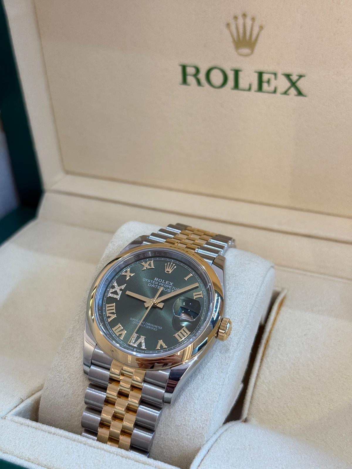 Rolex Datejust 36 126203 Grün VIIX Jubiläum 2025