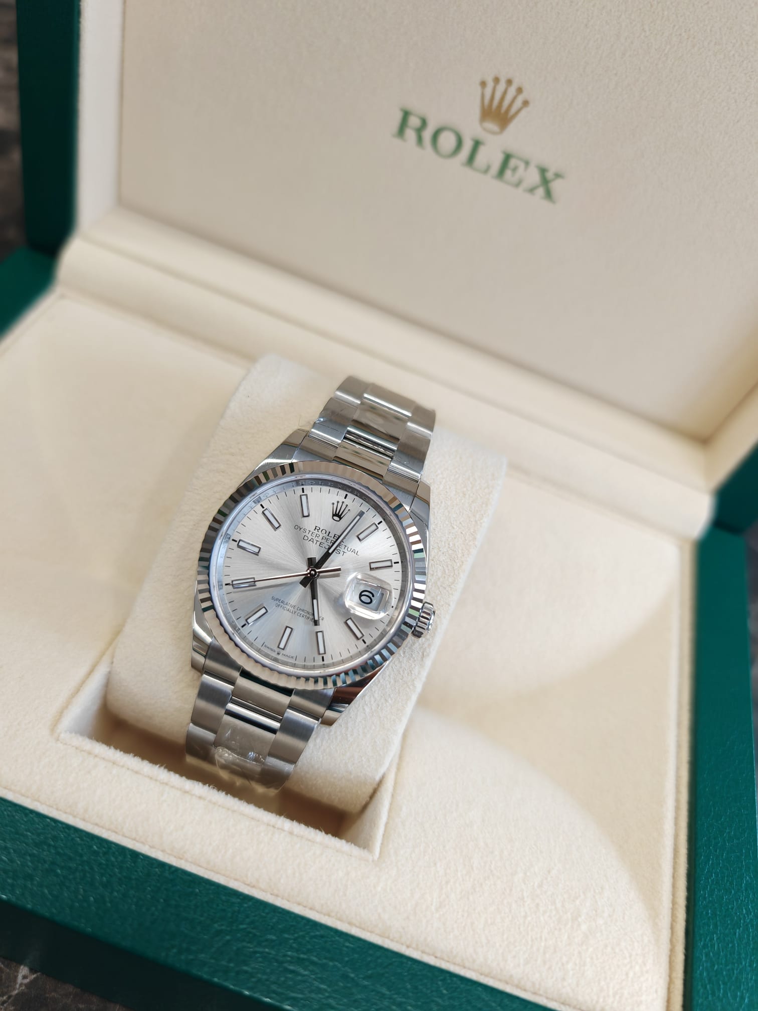 Rolex Datejust 36 126234 Silber Index Oyster 2025