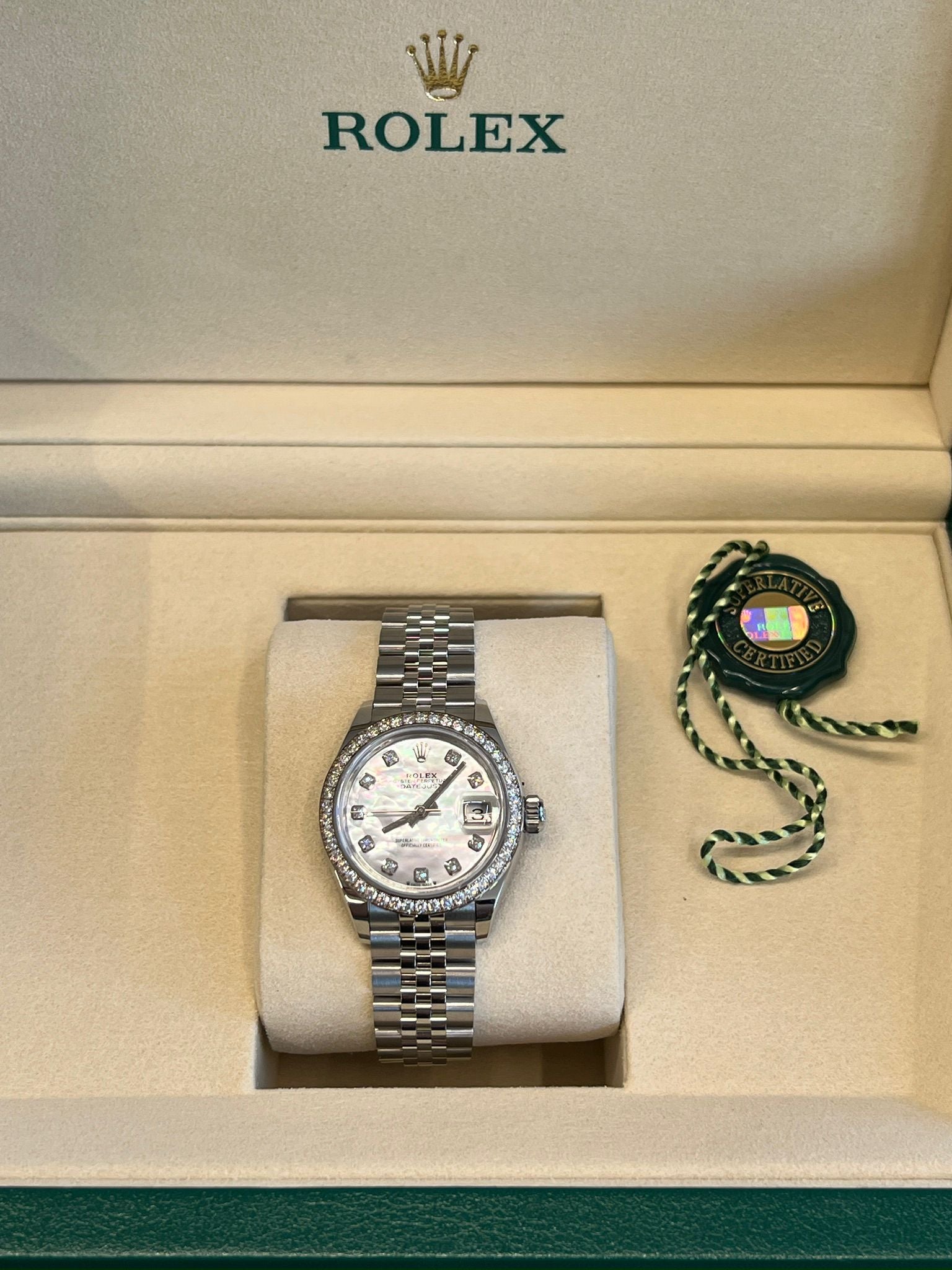 Rolex Lady-Datejust 28 279384RBR NG White Jubilee