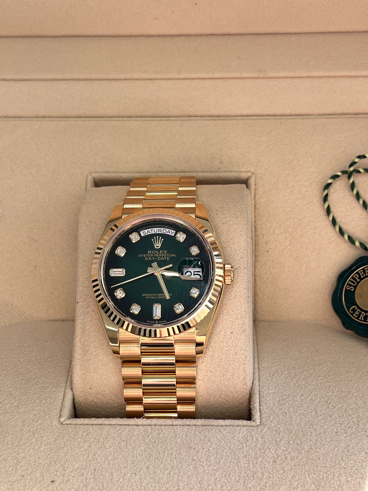 Rolex Day-Date 36 128238G GREEN OMBRE