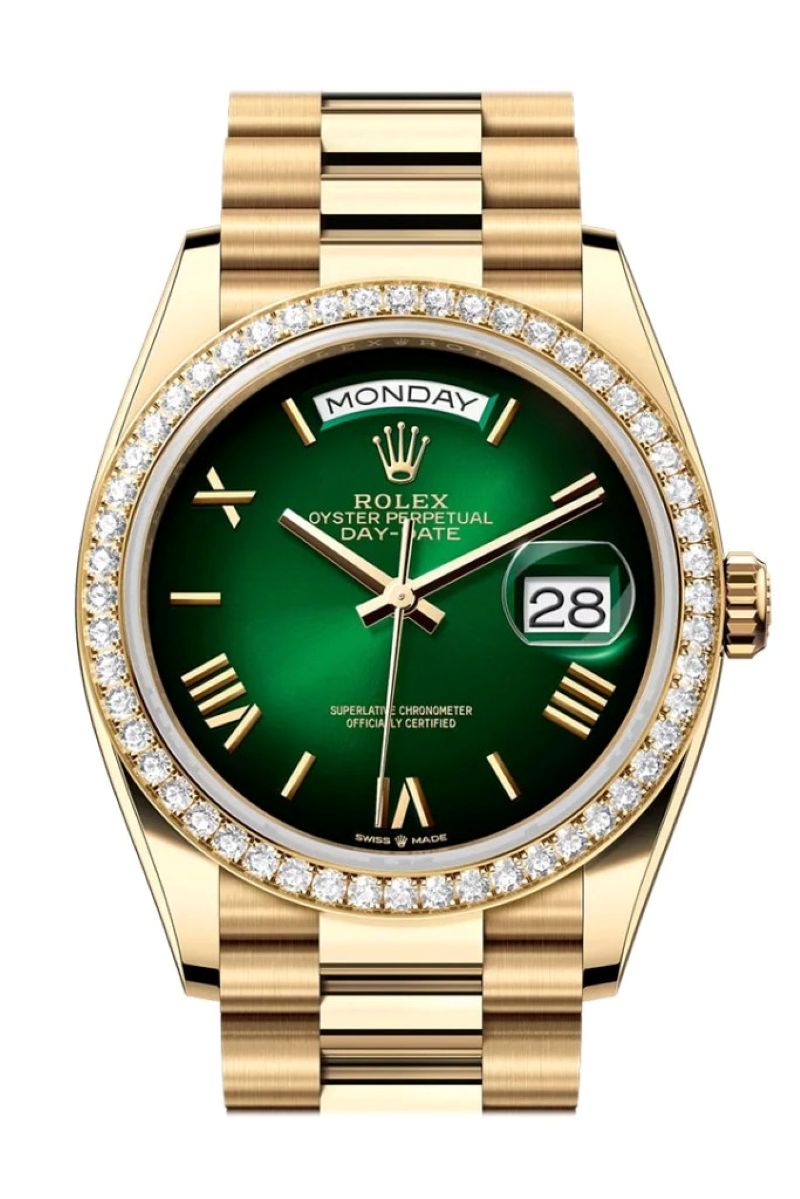 Rolex Day-Date 128348RBR Ombre Green Rom 2025