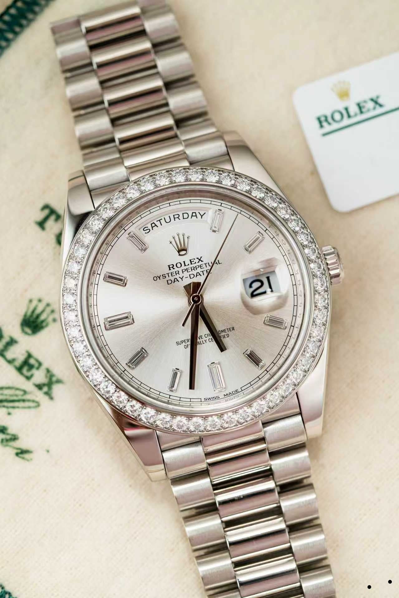 Rolex Day-Date 40 228349 Silver Naked