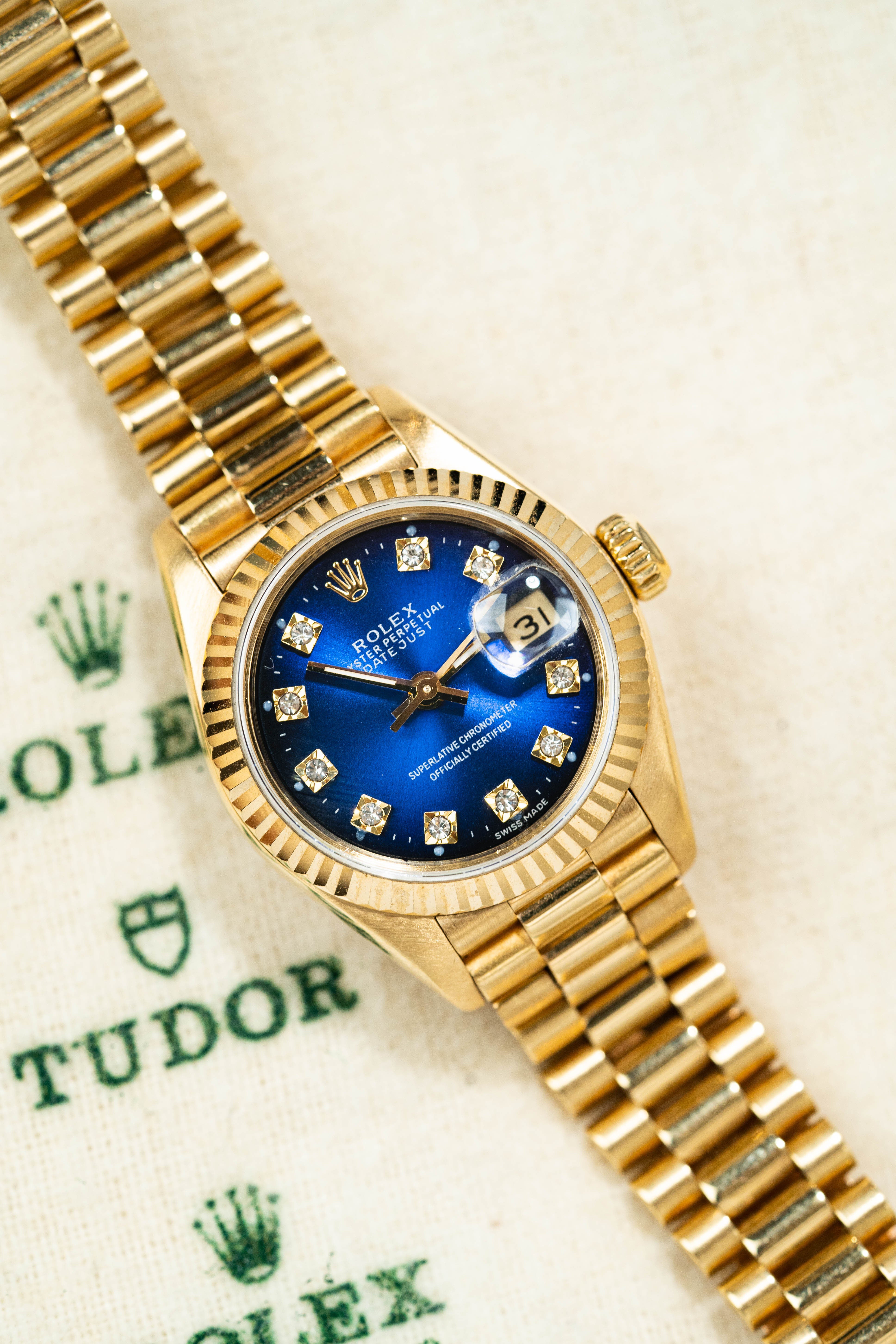 ROLEX 69178 blue diamond After market dial naked 30links