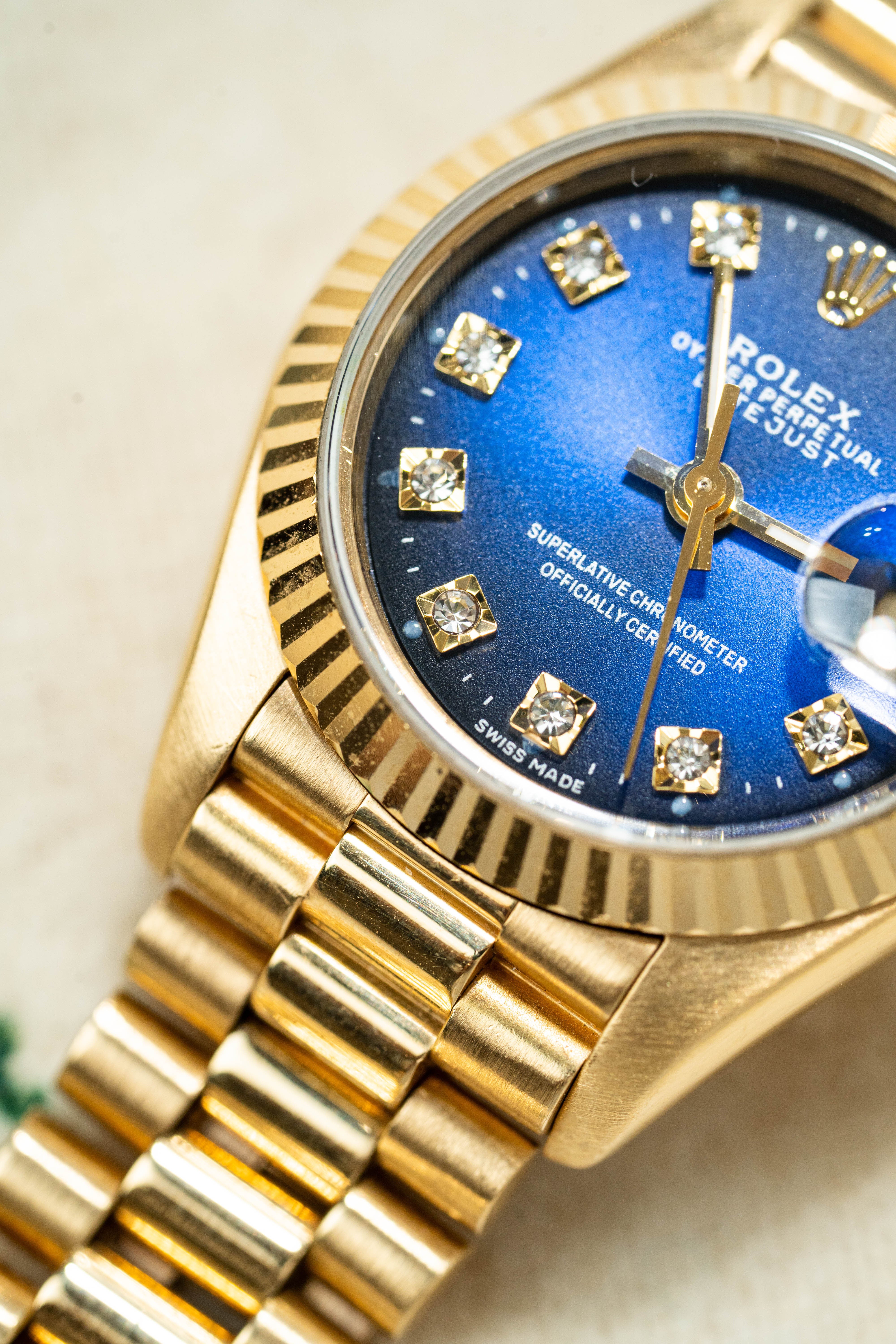 ROLEX 69178 blue diamond After market dial naked 30links