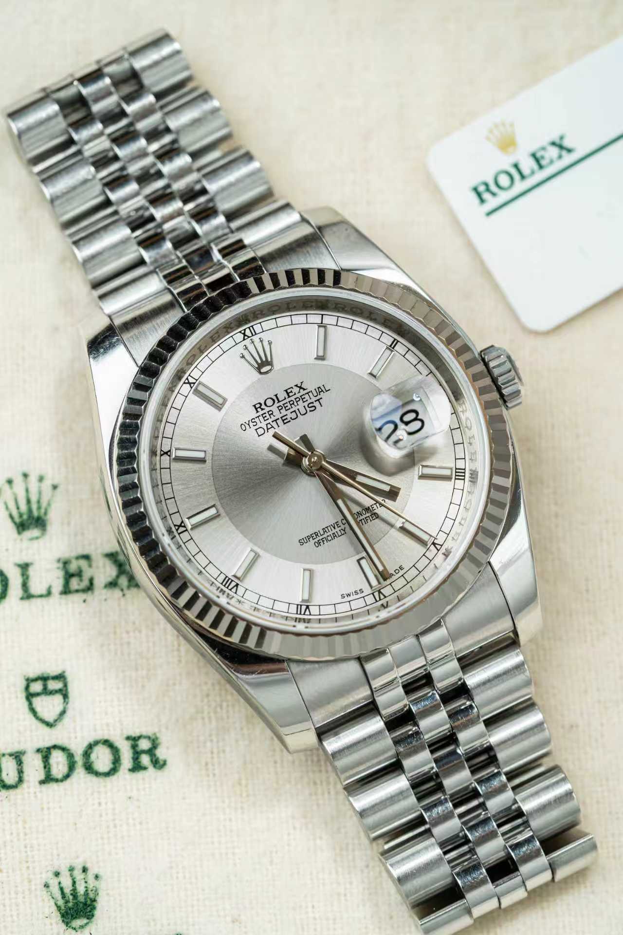 ROLEX 116234 silver jubilee 22links