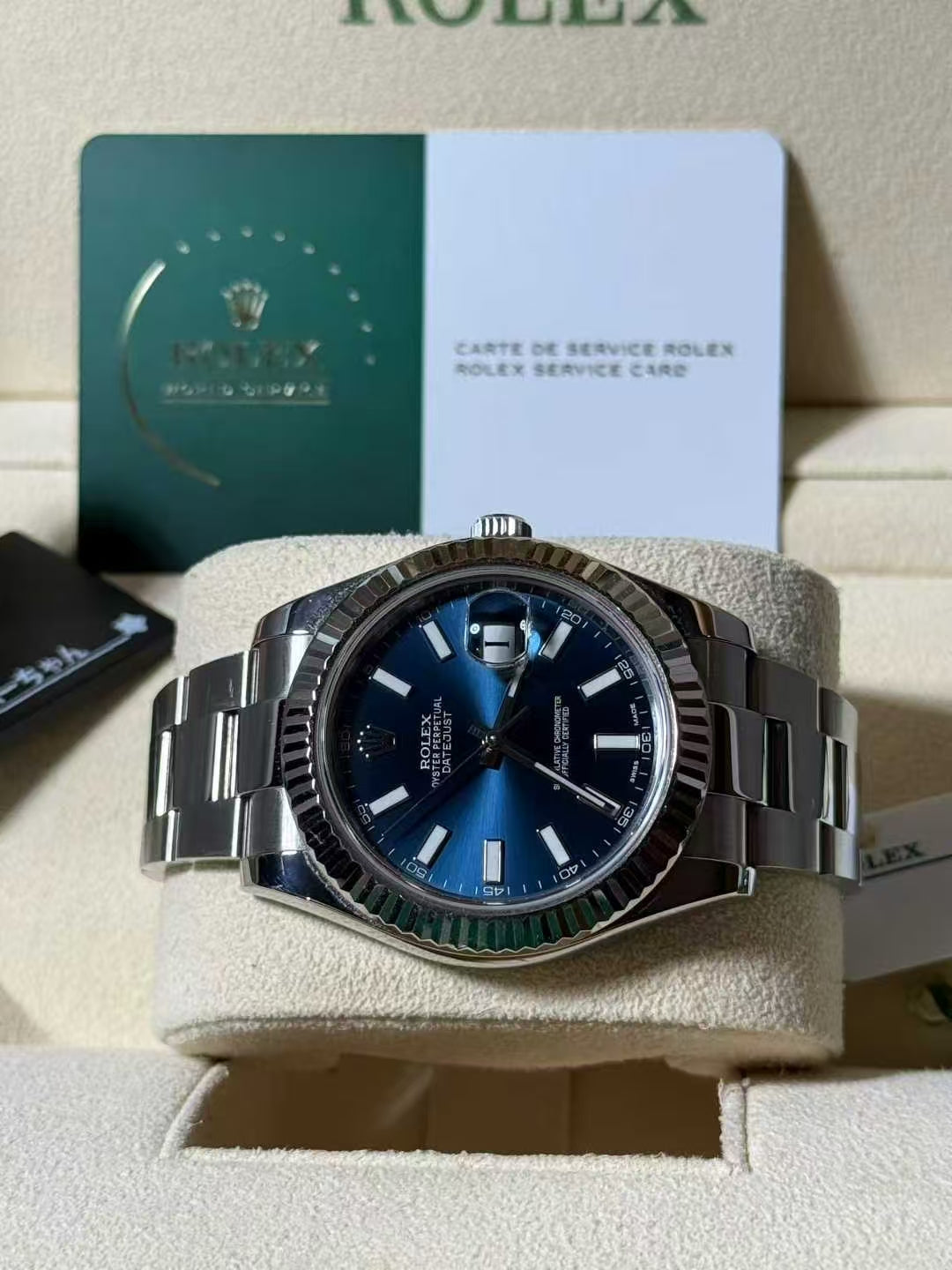ROLEX 116334 blue oyster  10.5links