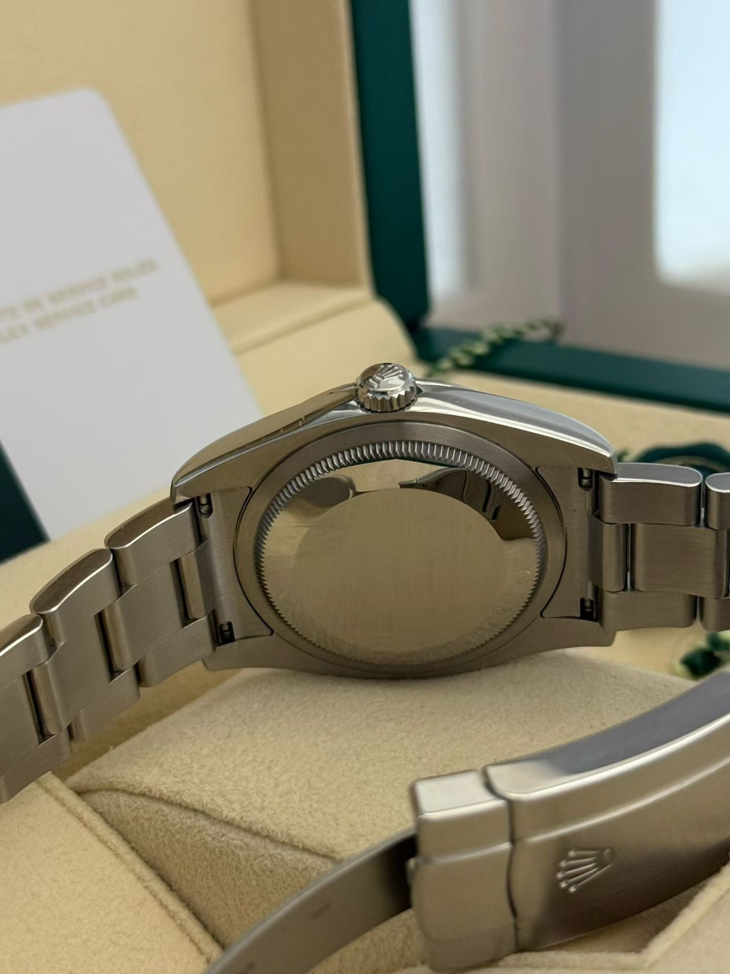 rolex 116034 white roman diamond oyster links