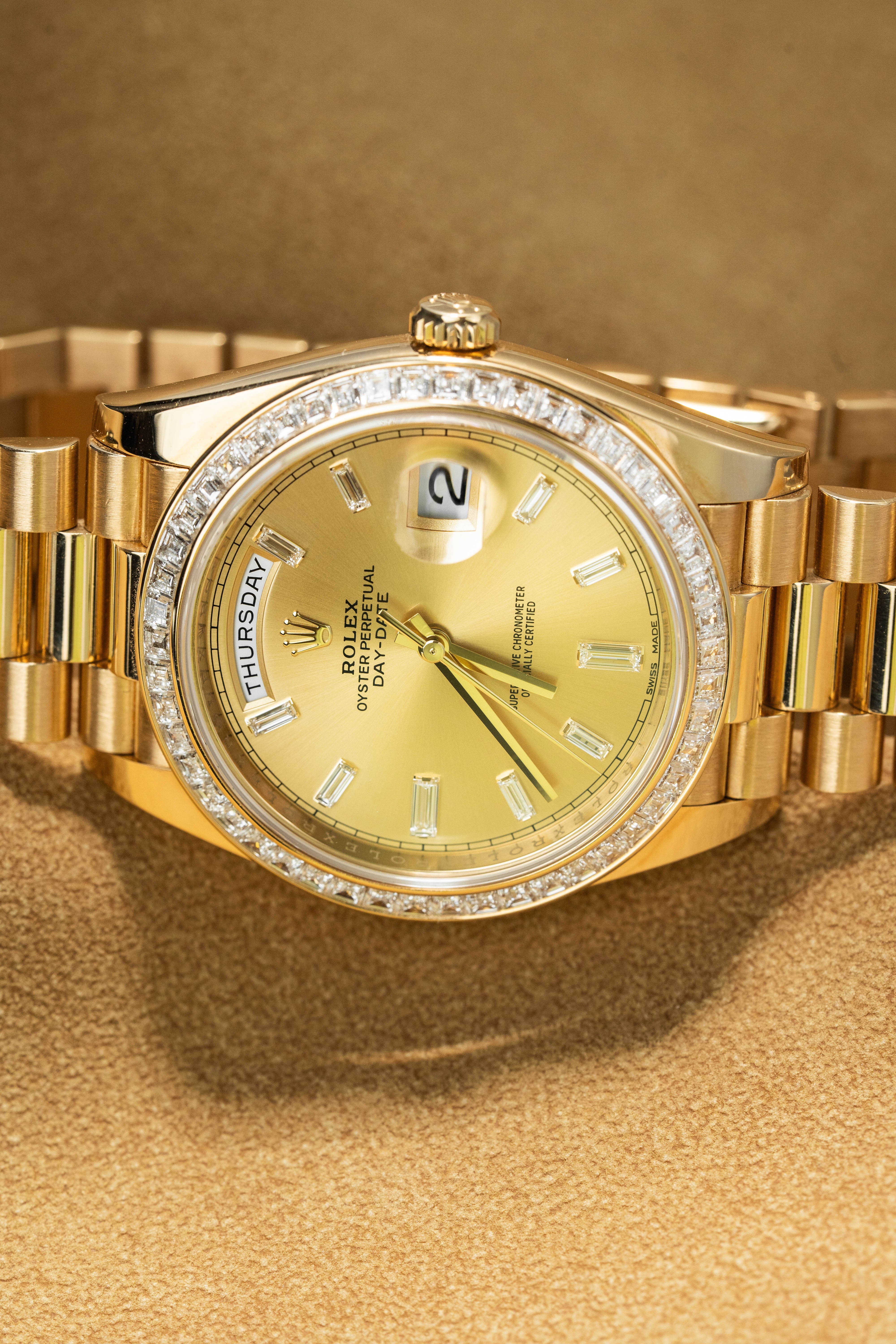 Rolex Day-Date 40 228398 Champagne 2017 Full Set