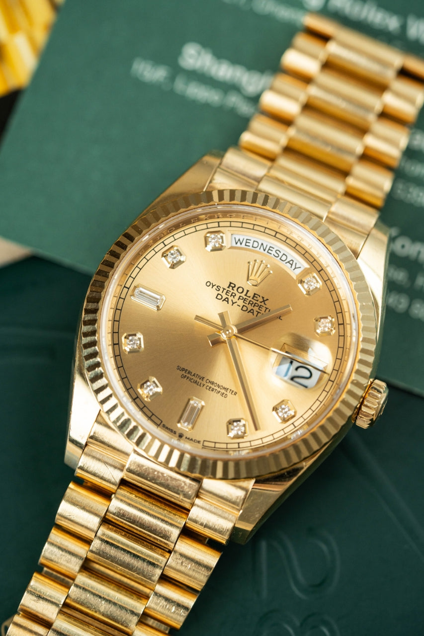 Rolex 128238 champ diamond jubilee full links