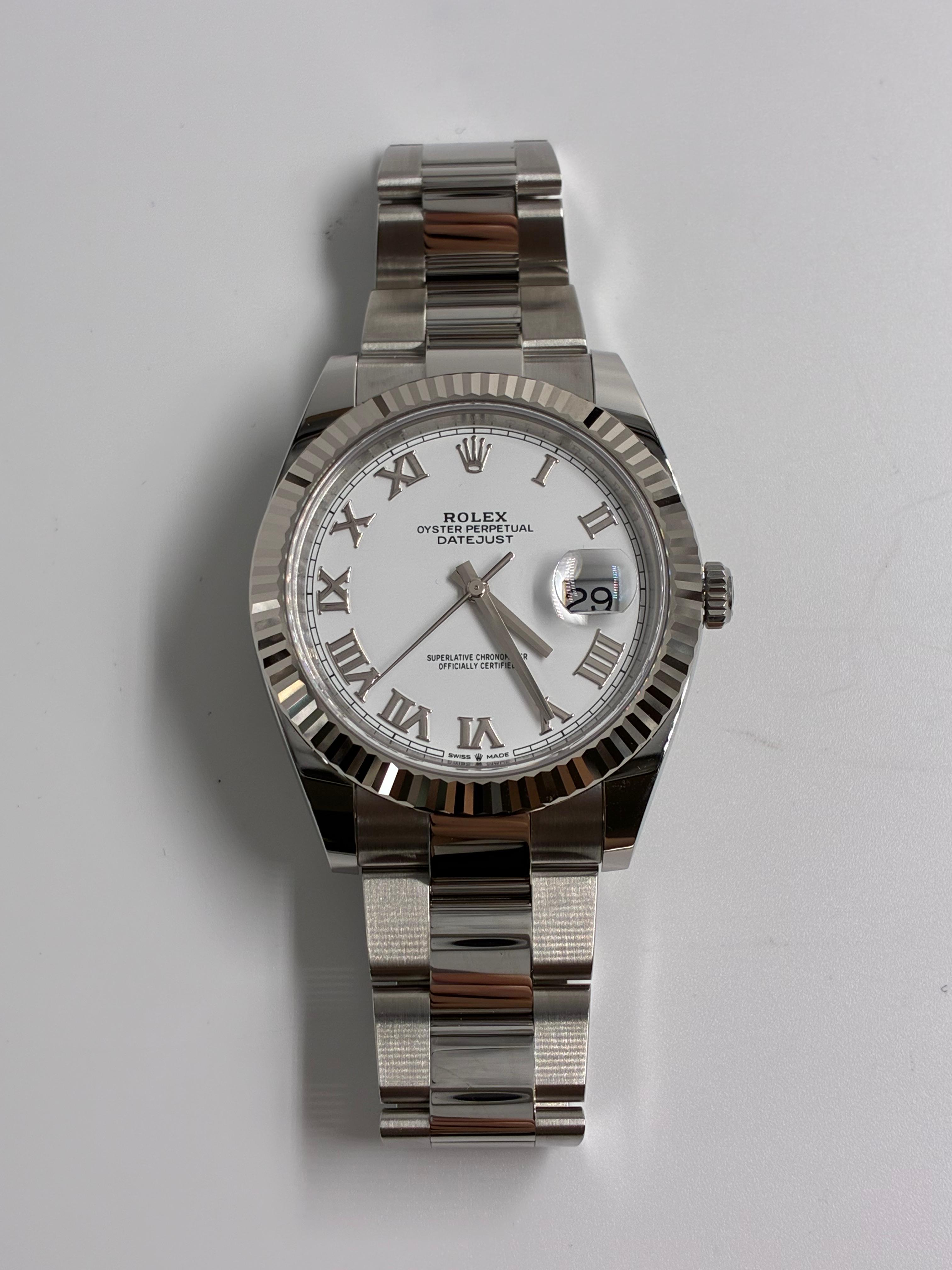 Rolex Datejust 41 126334 White Roman Oyster 2026