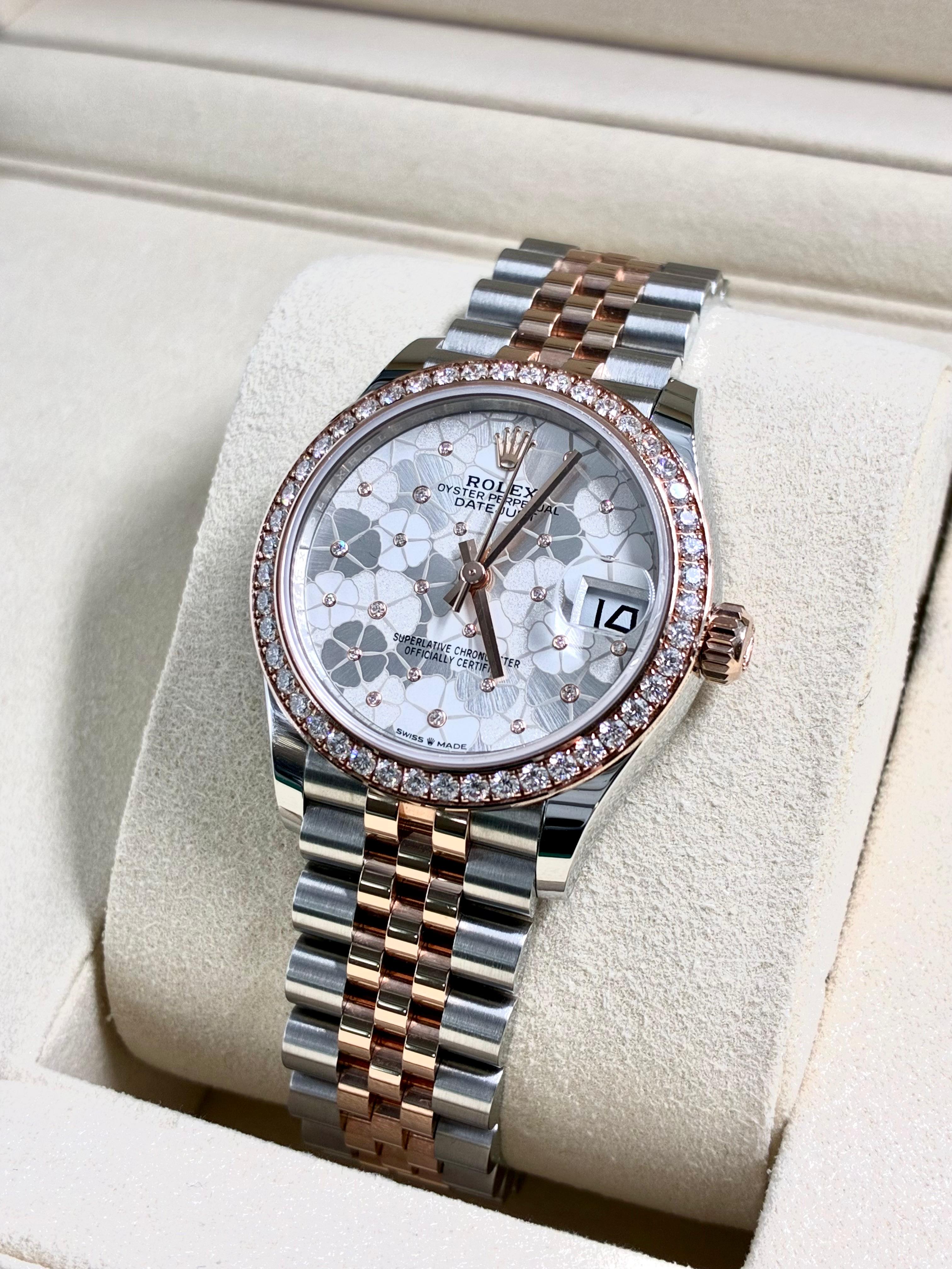 Rolex Datejust 31 278381RBR Silver Floral Flower Jubilee 2026
