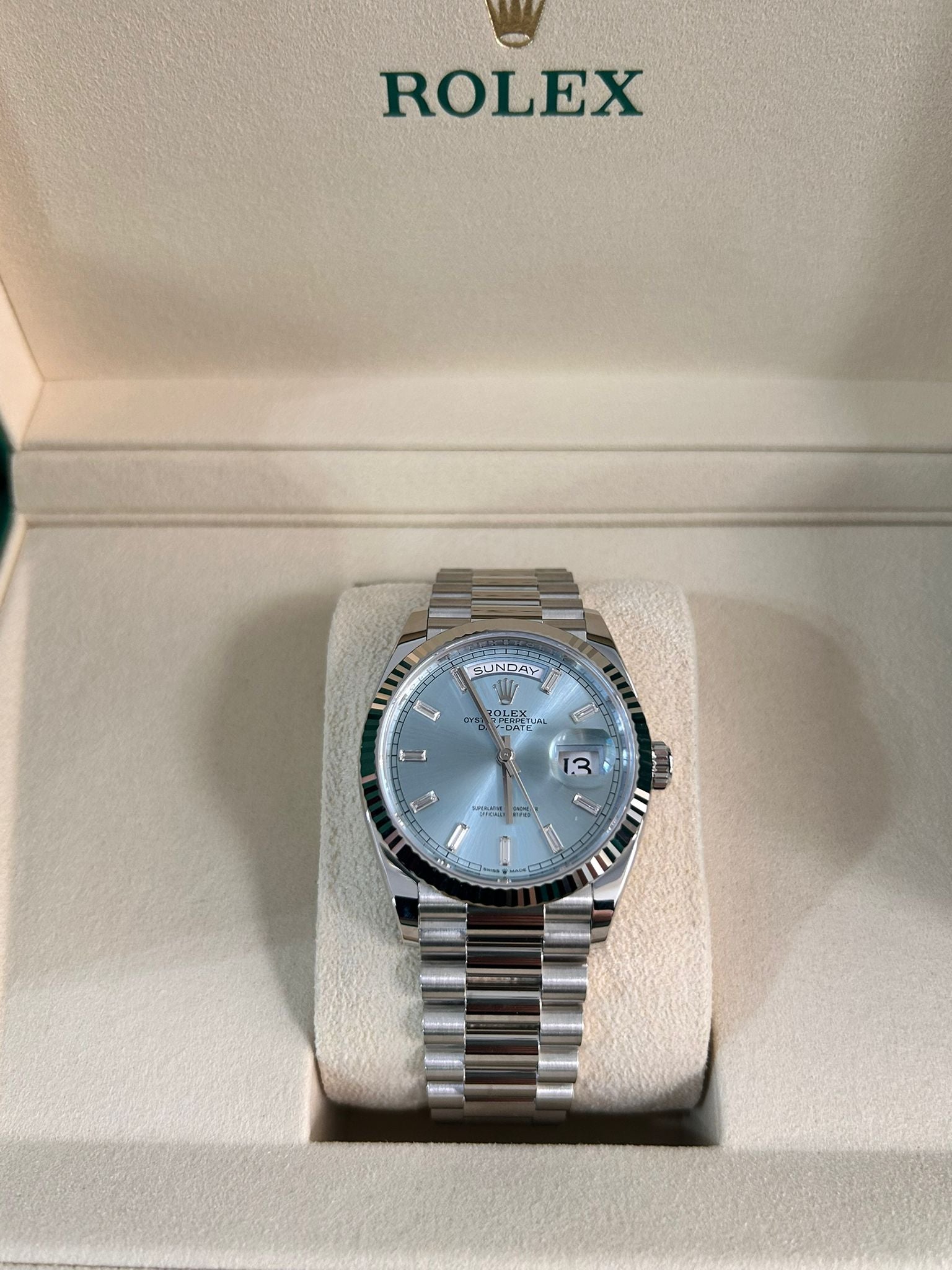 Rolex Day-Date 36 128236A Ice Blue 2025